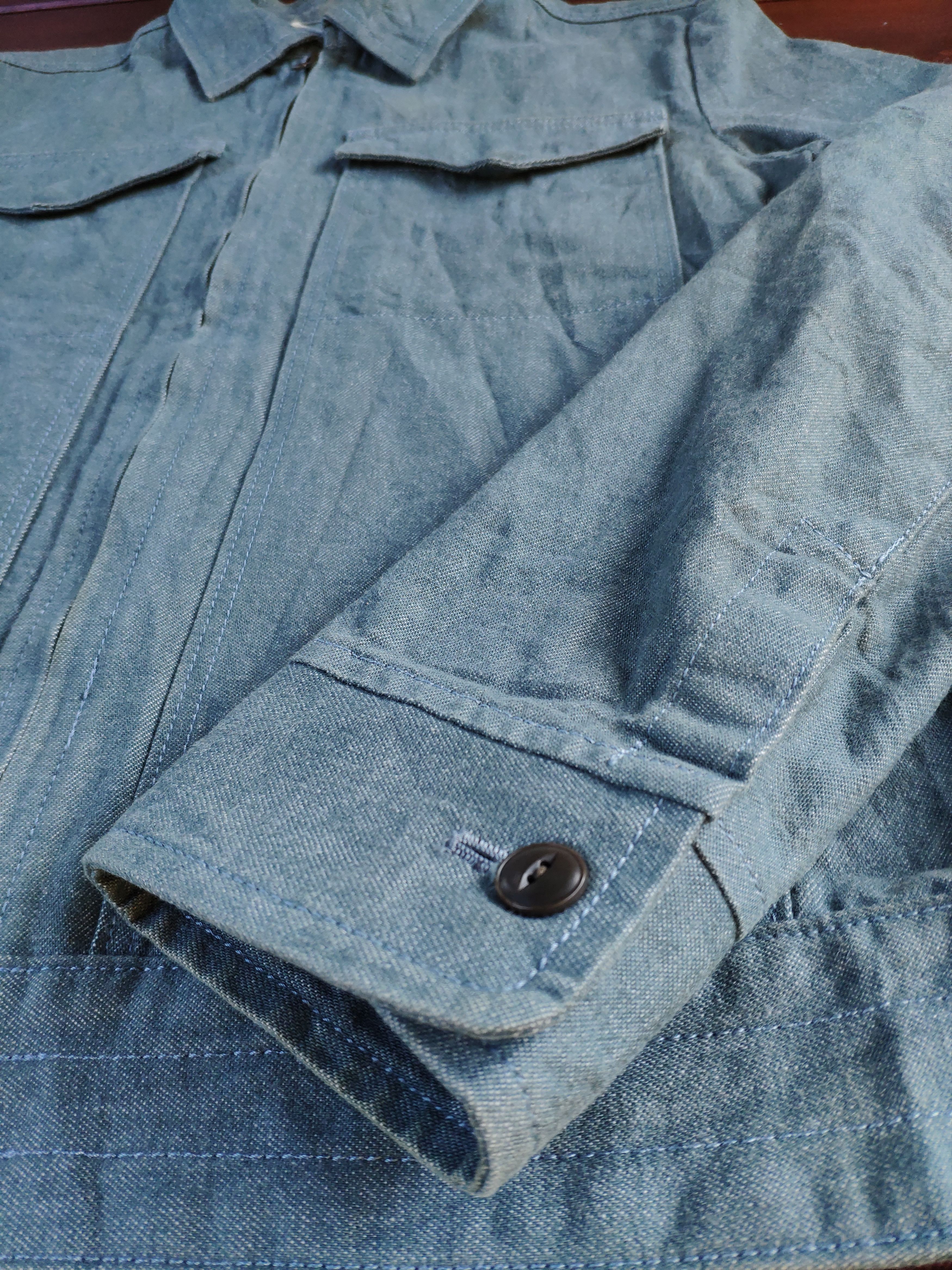 Japanese Brand × Vintage Vintage Denim Jacket Zipper Blanc Basque Size US XS / EU 42 / 0 - 2 Thumbnail