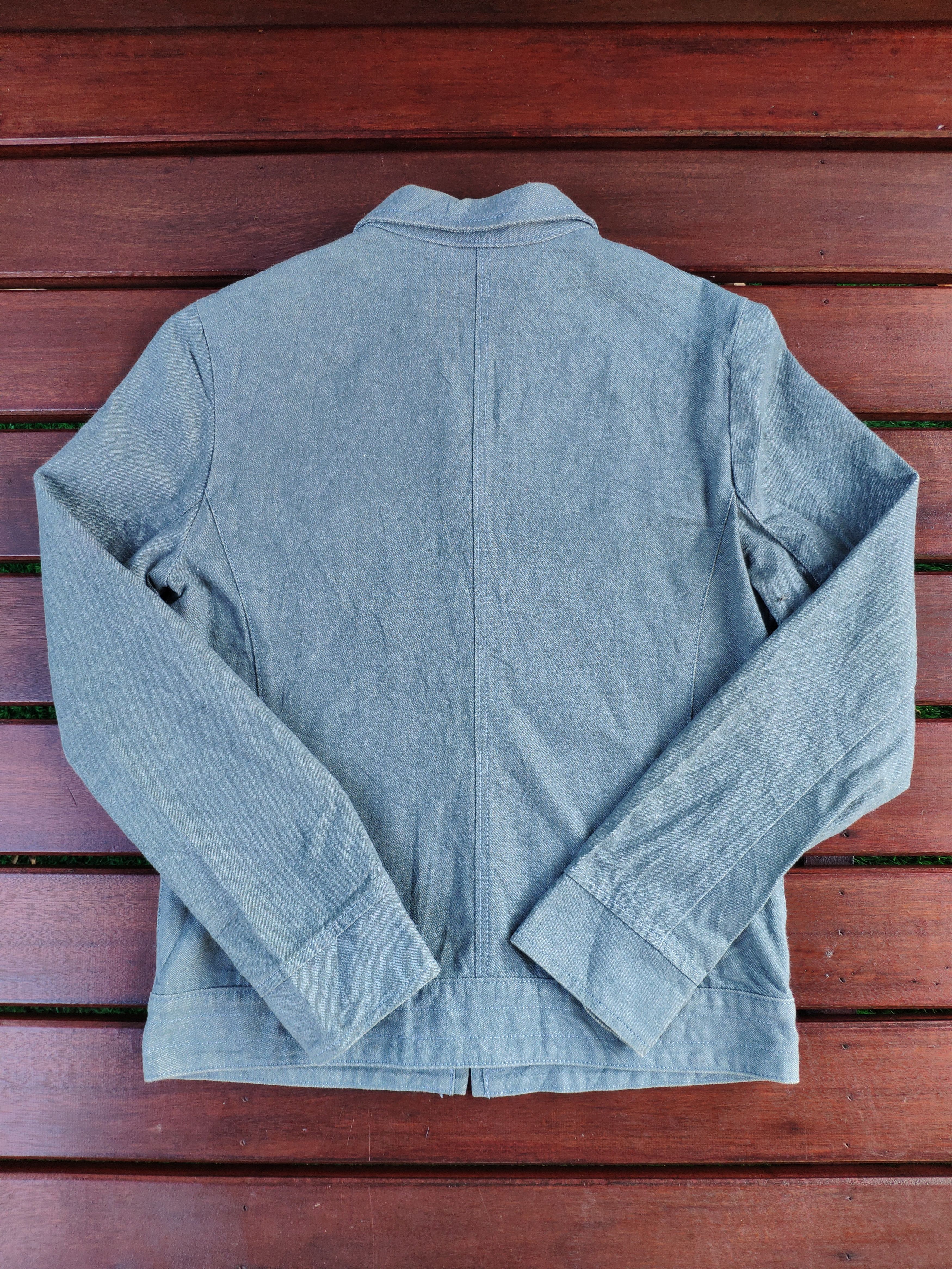 Japanese Brand × Vintage Vintage Denim Jacket Zipper Blanc Basque Size US XS / EU 42 / 0 - 9 Thumbnail