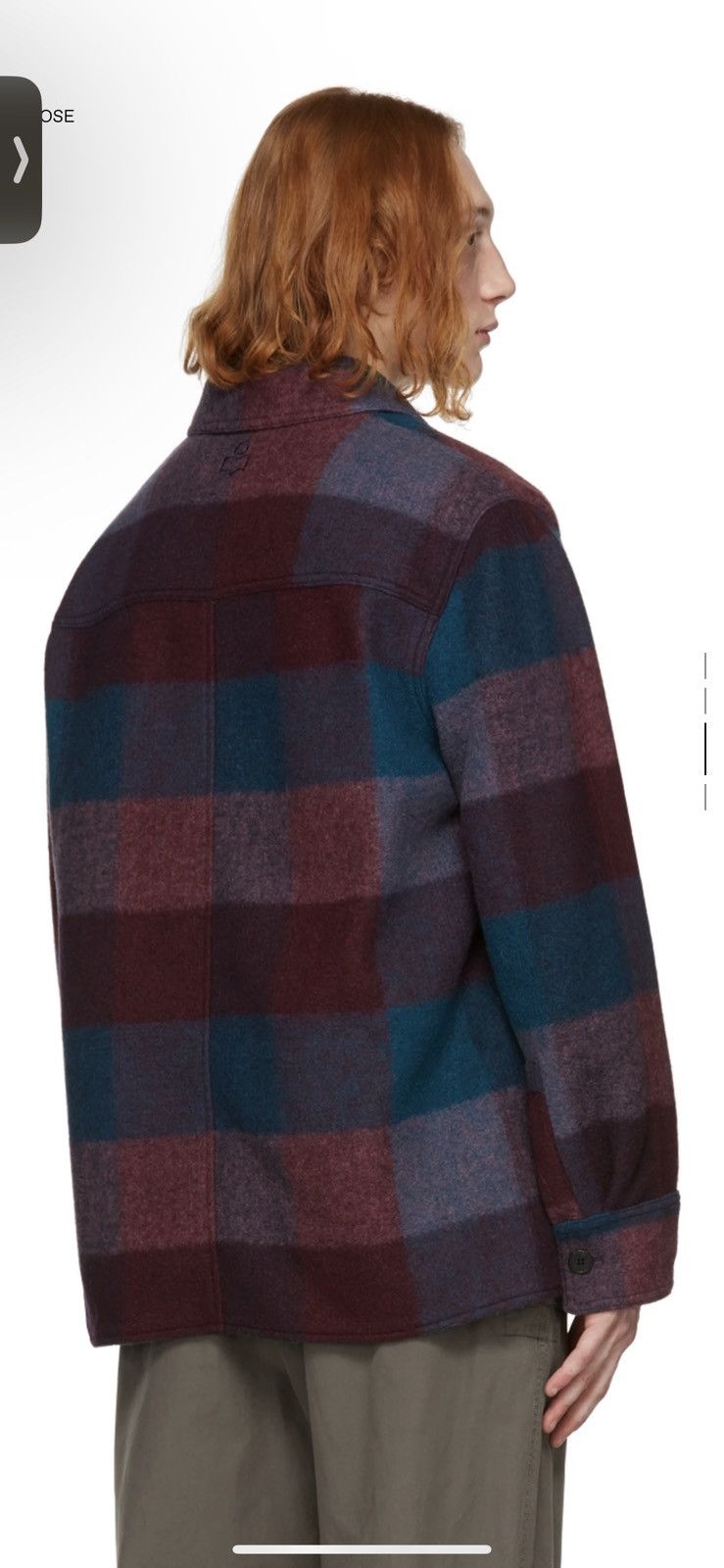 Isabel Marant ISABEL MARANT Purple & Blue Check Kervon Jacket Size US L / EU 52-54 / 3 - 7 Thumbnail