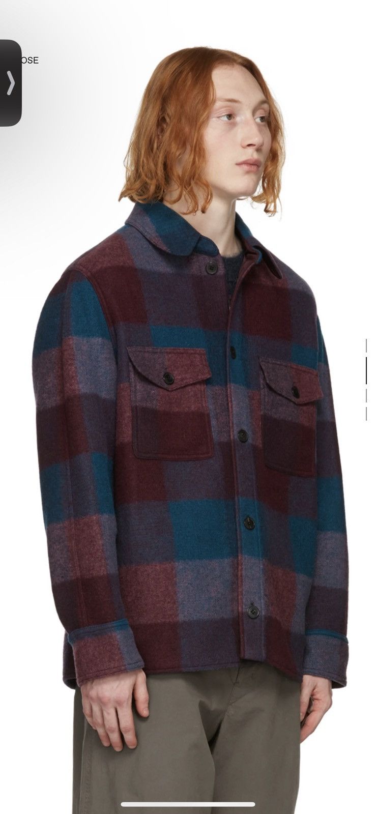 Isabel Marant ISABEL MARANT Purple & Blue Check Kervon Jacket Size US L / EU 52-54 / 3 - 8 Thumbnail