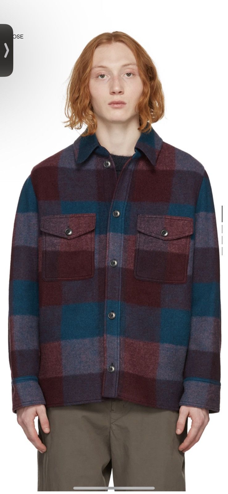 Isabel Marant ISABEL MARANT Purple & Blue Check Kervon Jacket Size US L / EU 52-54 / 3 - 9 Thumbnail