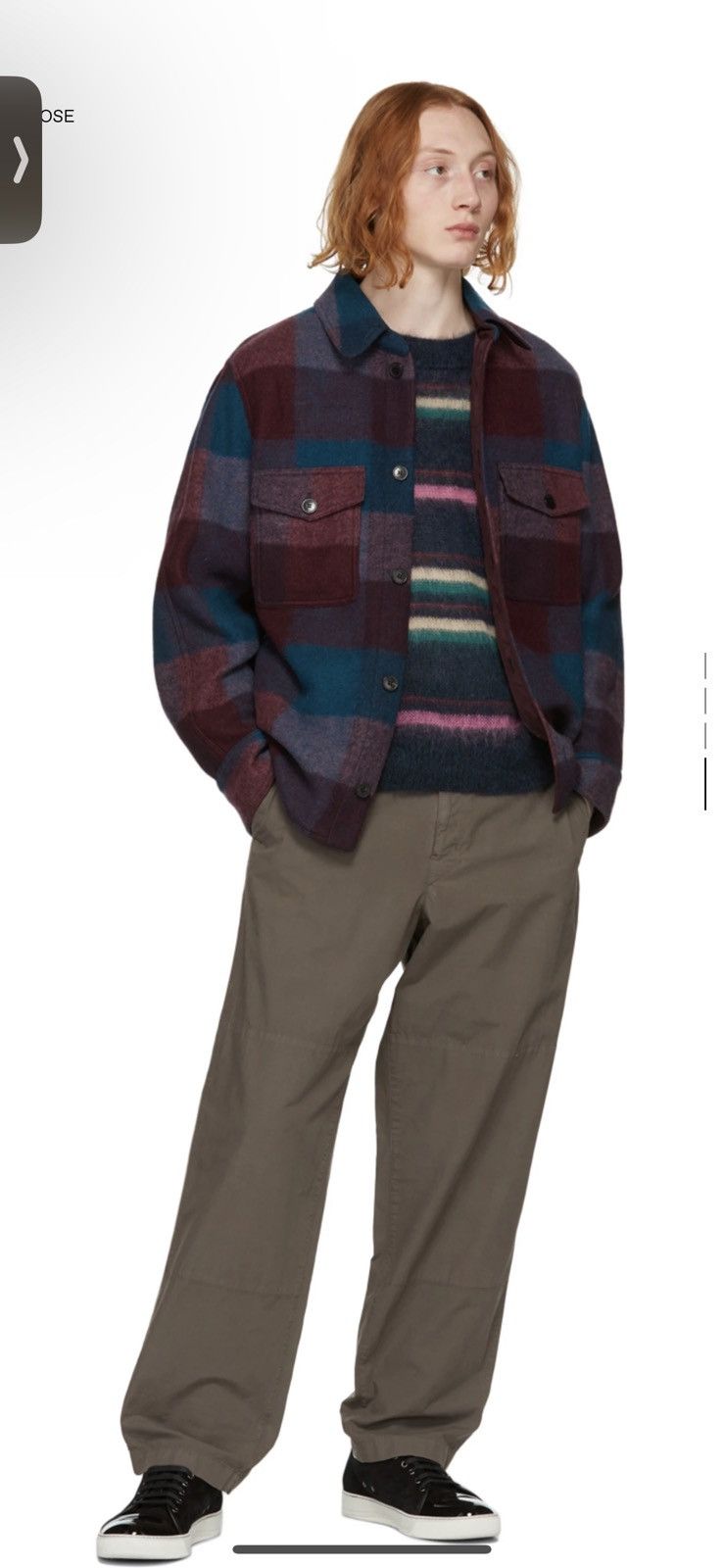 Isabel Marant ISABEL MARANT Purple & Blue Check Kervon Jacket Size US L / EU 52-54 / 3 - 6 Thumbnail