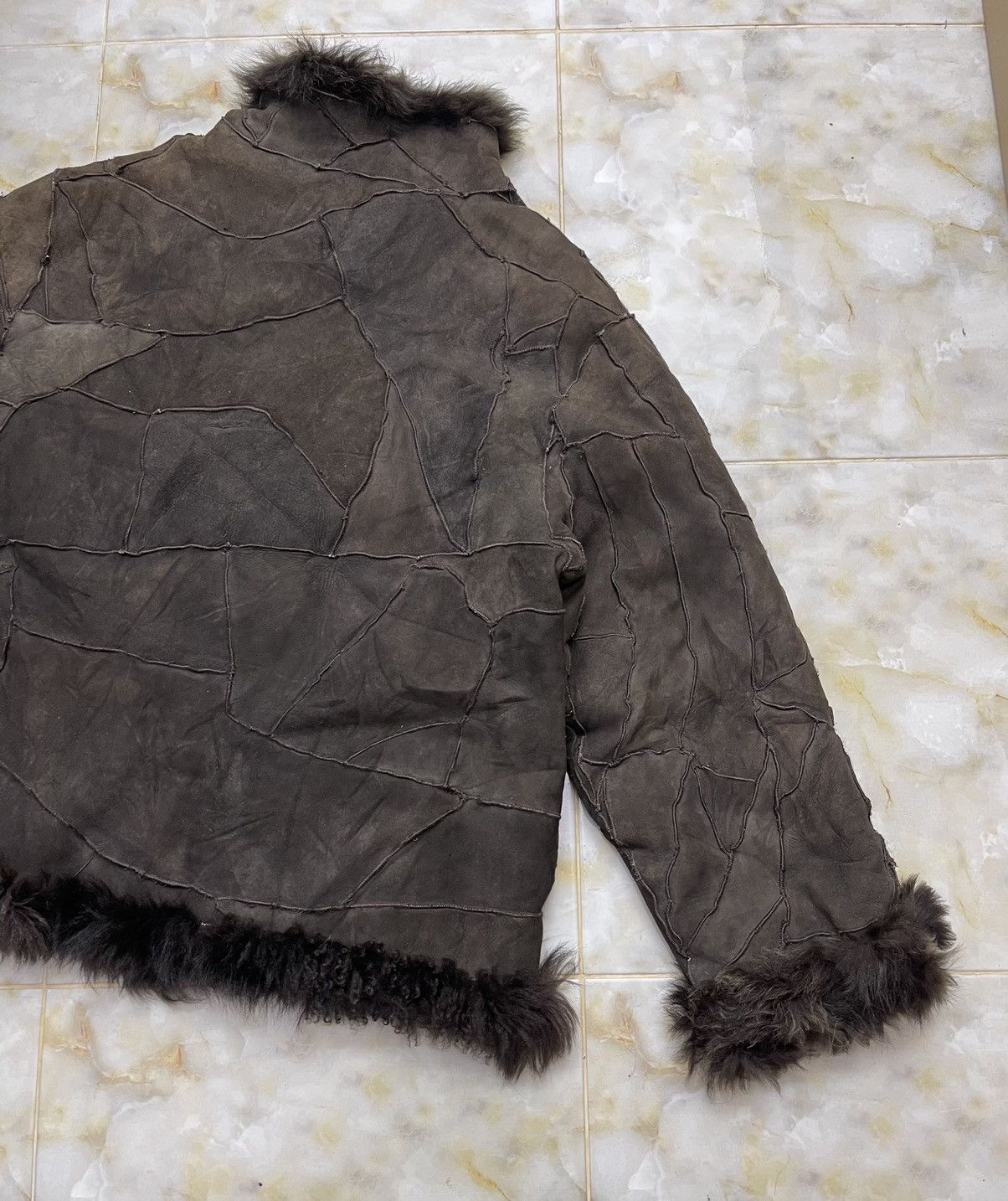 Vintage Sheepskin Real Fur Jacket Patchwork Size US M / EU 48-50 / 2 - 10 Thumbnail