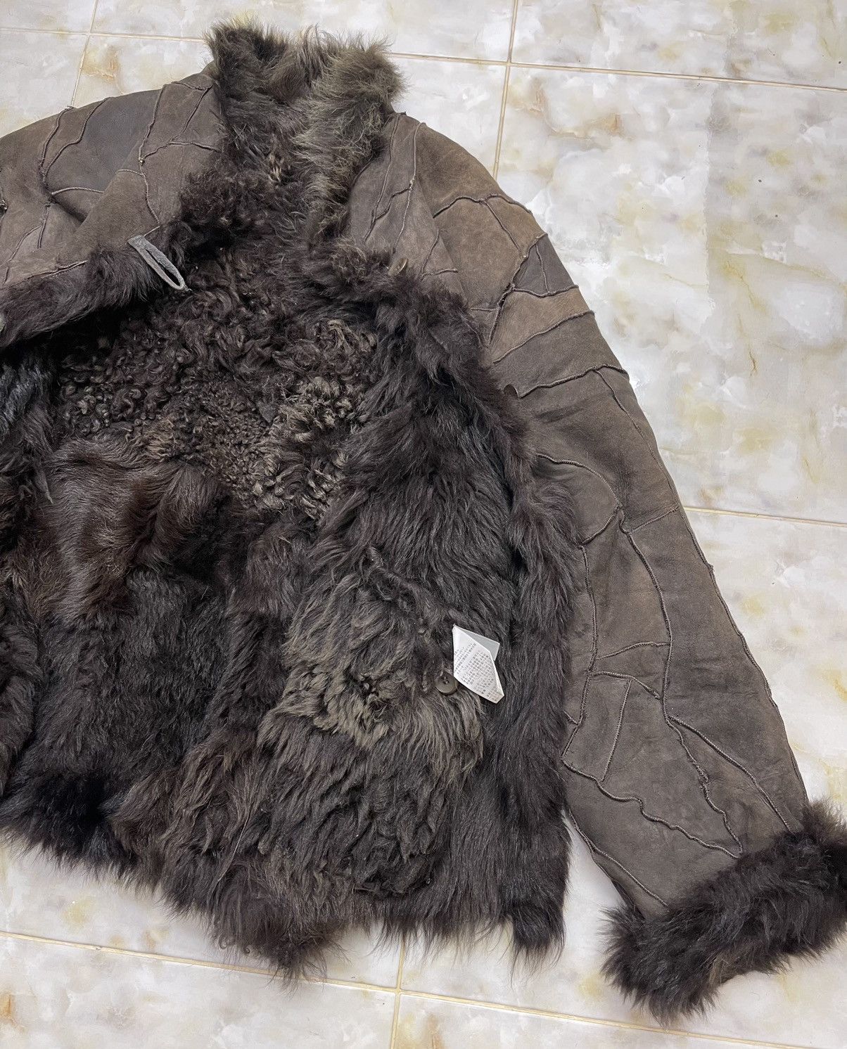 Vintage Sheepskin Real Fur Jacket Patchwork Size US M / EU 48-50 / 2 - 12 Thumbnail