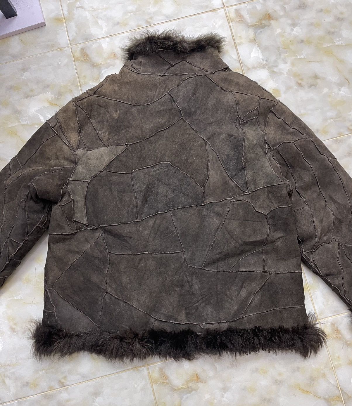 Vintage Sheepskin Real Fur Jacket Patchwork Size US M / EU 48-50 / 2 - 13 Thumbnail