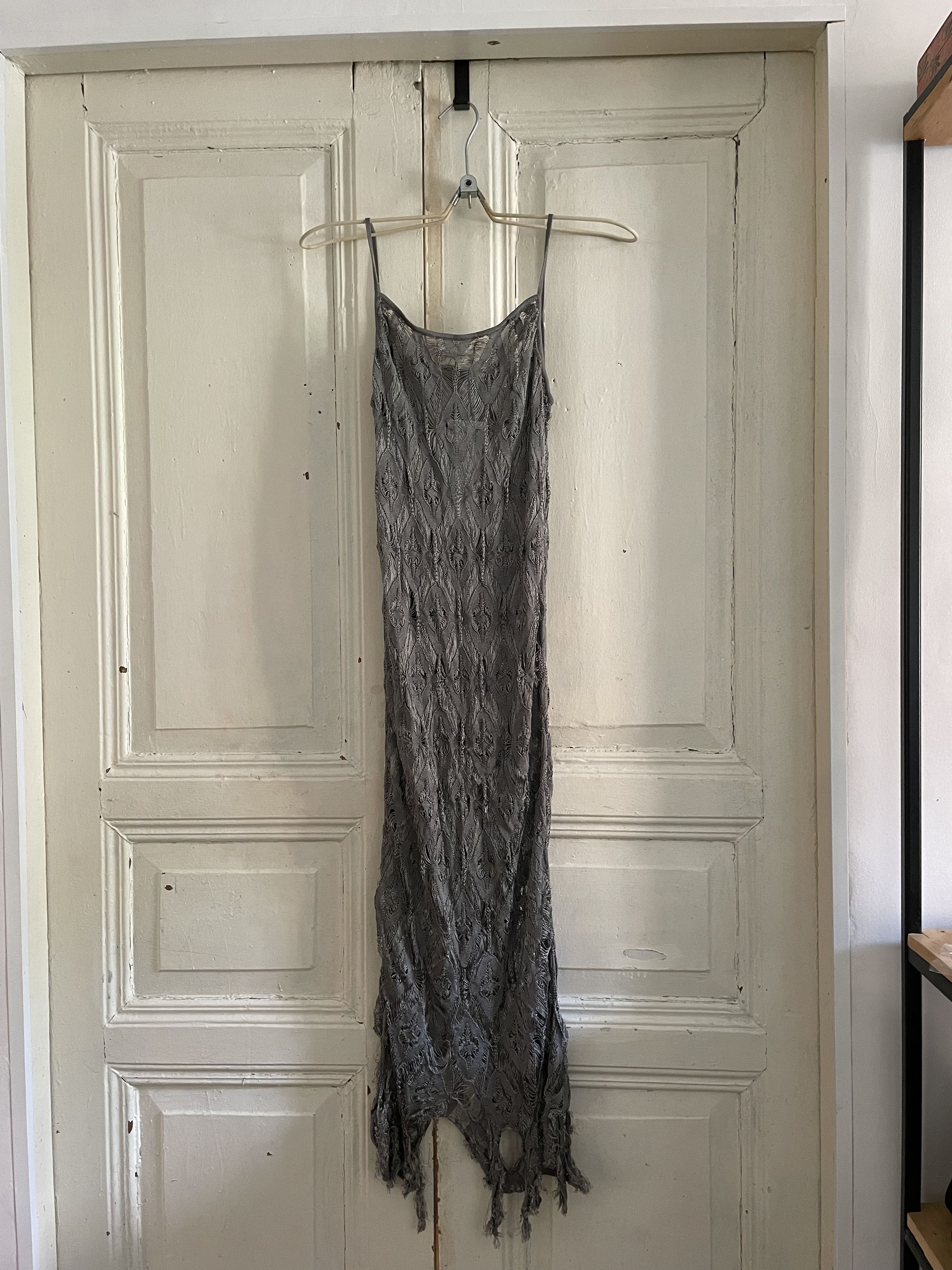 Maison Margiela Gray Fibres Midi Dress