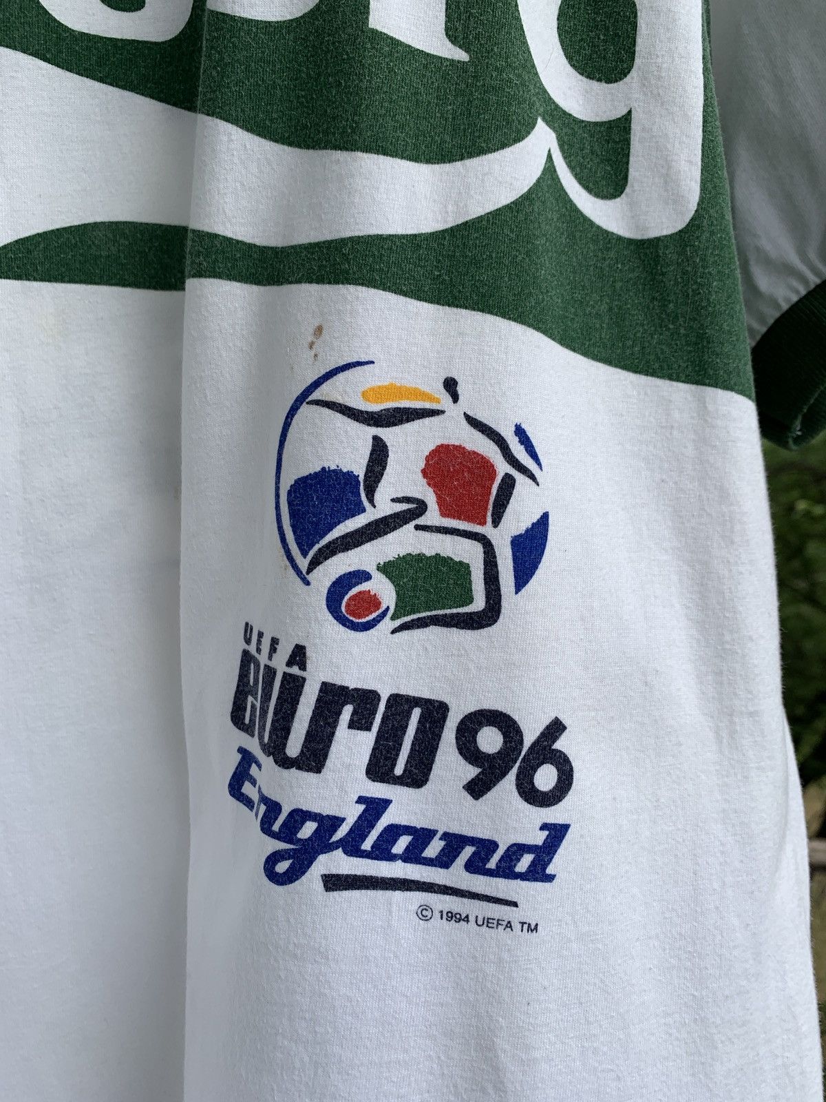 UEFA 1994 Vintage Carlsberg UEFA Euro England 96 T-Shirt Size US XL / EU 56 / 4 - 7 Thumbnail