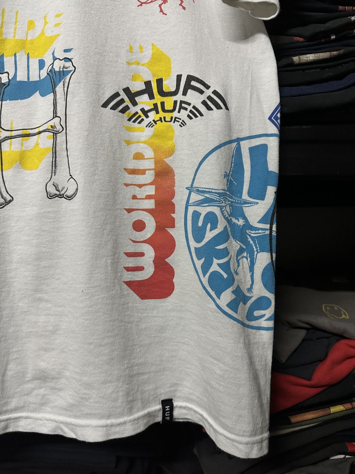 Huf × Vintage Vintage Huf Ftw Skateboard All Logo Tee Size US XL / EU 56 / 4 - 3 Thumbnail