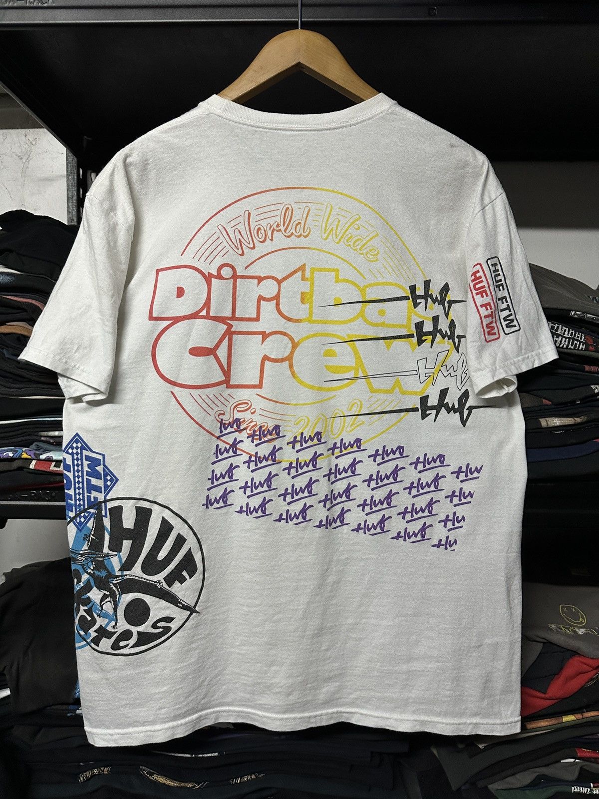Huf × Vintage Vintage Huf Ftw Skateboard All Logo Tee Size US XL / EU 56 / 4 - 2 Thumbnail