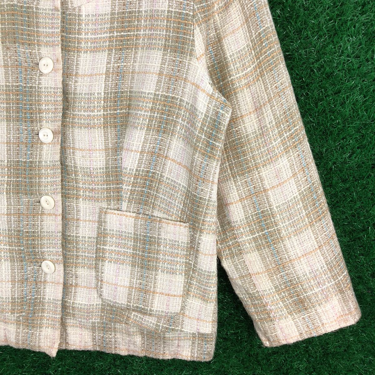 Japanese Brand × Vintage Vintage 90's Tweed Jacket Women Cropped by A Moble Woman Size M / US 6-8 / IT 42-44 - 3 Thumbnail