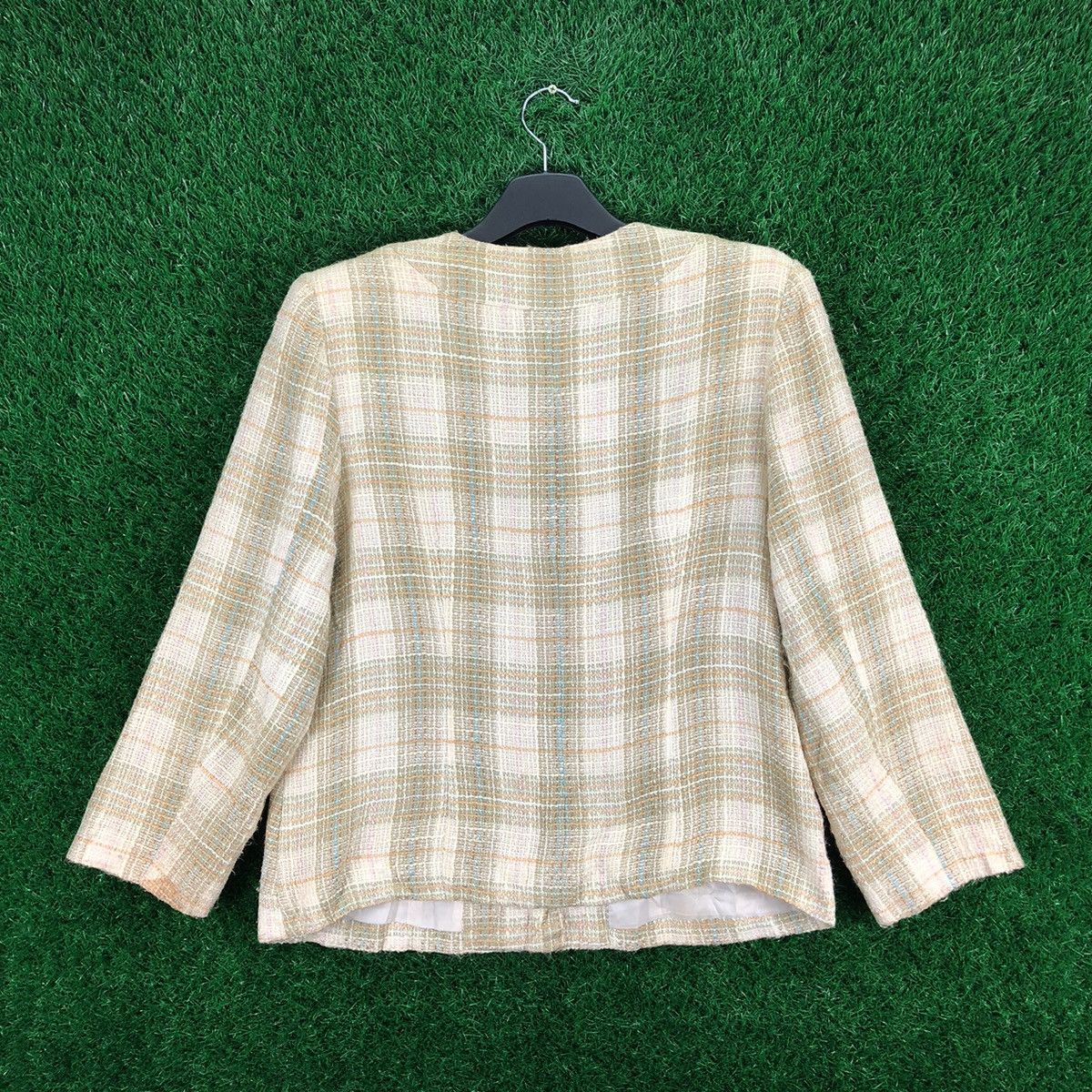 Japanese Brand × Vintage Vintage 90's Tweed Jacket Women Cropped by A Moble Woman Size M / US 6-8 / IT 42-44 - 4 Thumbnail