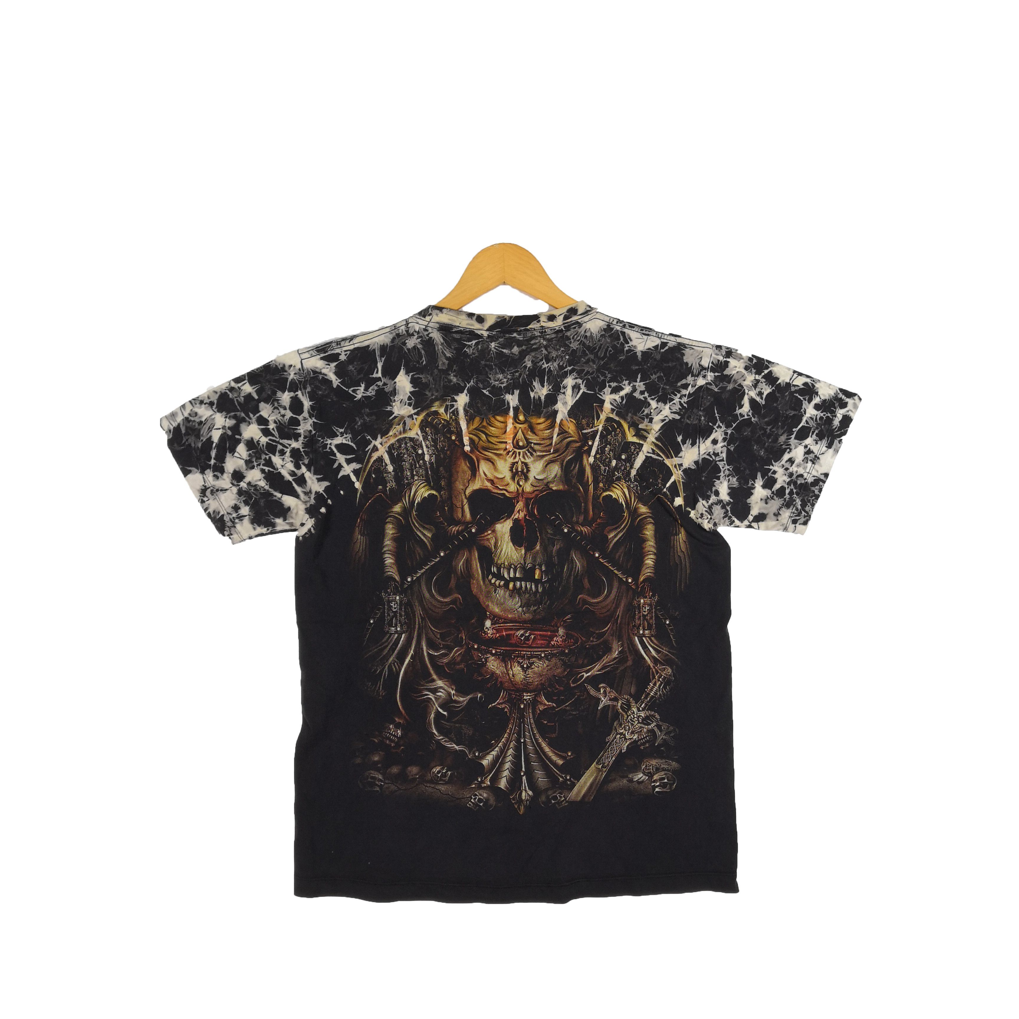 Vintage Skulls T-Shirt Vicious Tie Dye Horror Skulls Tees BS45781. Size US M / EU 48-50 / 2 - 2 Thumbnail
