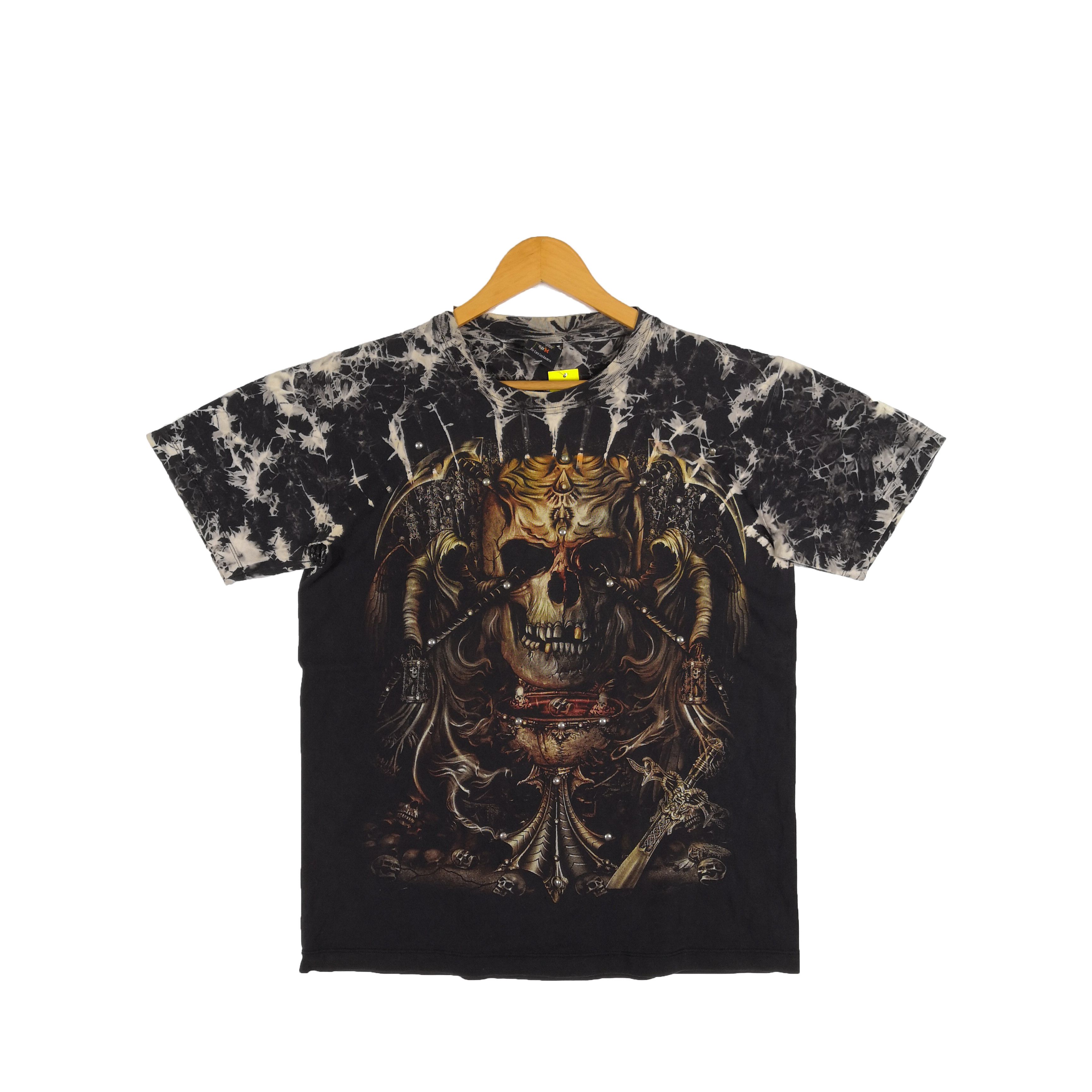 Vintage Skulls T-Shirt Vicious Tie Dye Horror Skulls Tees BS45781. Size US M / EU 48-50 / 2 - 1 Thumbnail