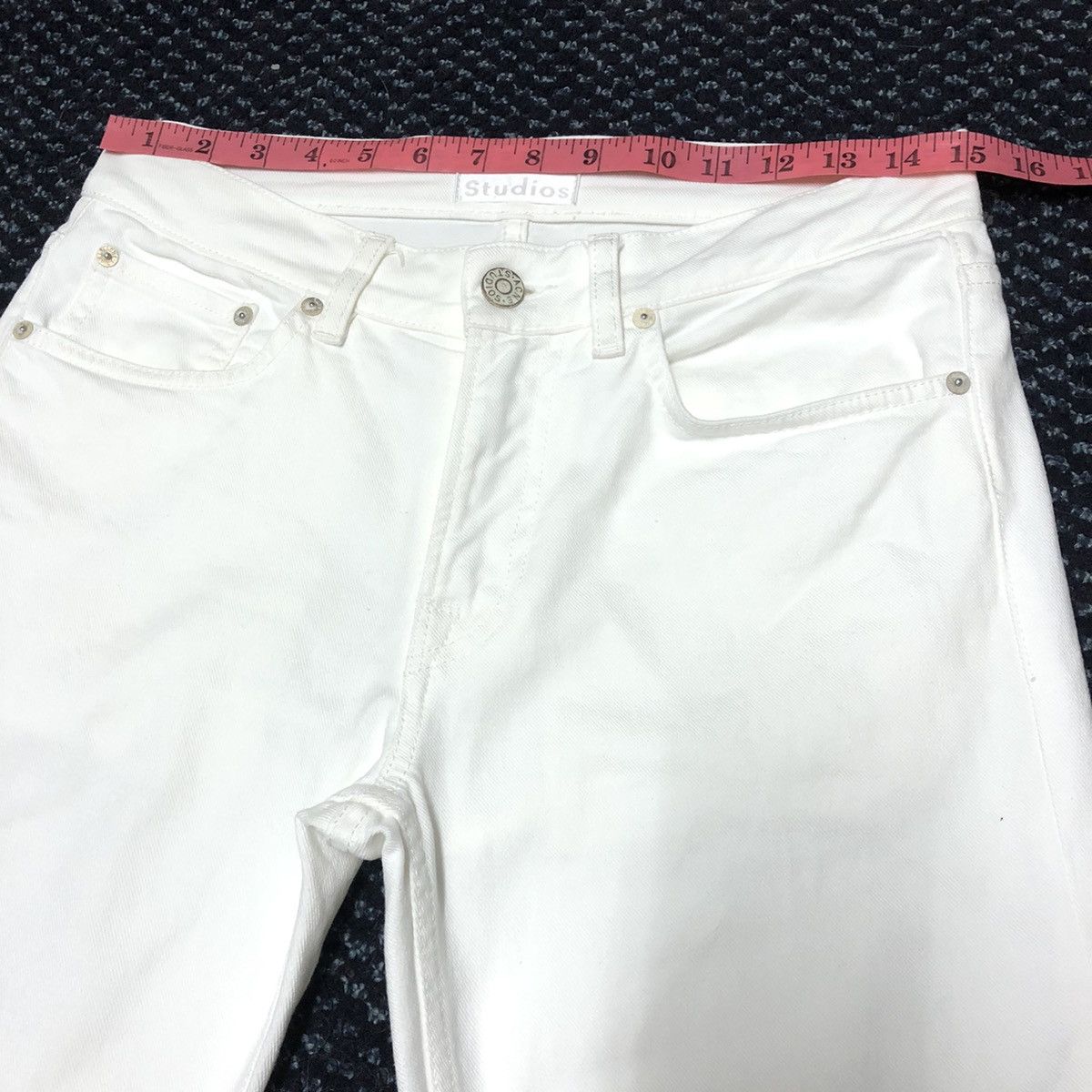 Acne Studios Acne Studios Ace White Stretchable Denim Size US 30 / EU 46 - 9 Thumbnail