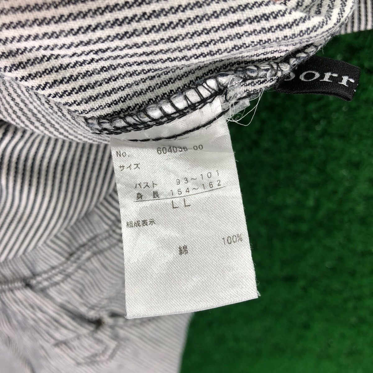 Japanese Brand Hickory Stripe Shortsleeve Coverall Quarter Pants Size US 34 / EU 50 - 15 Thumbnail