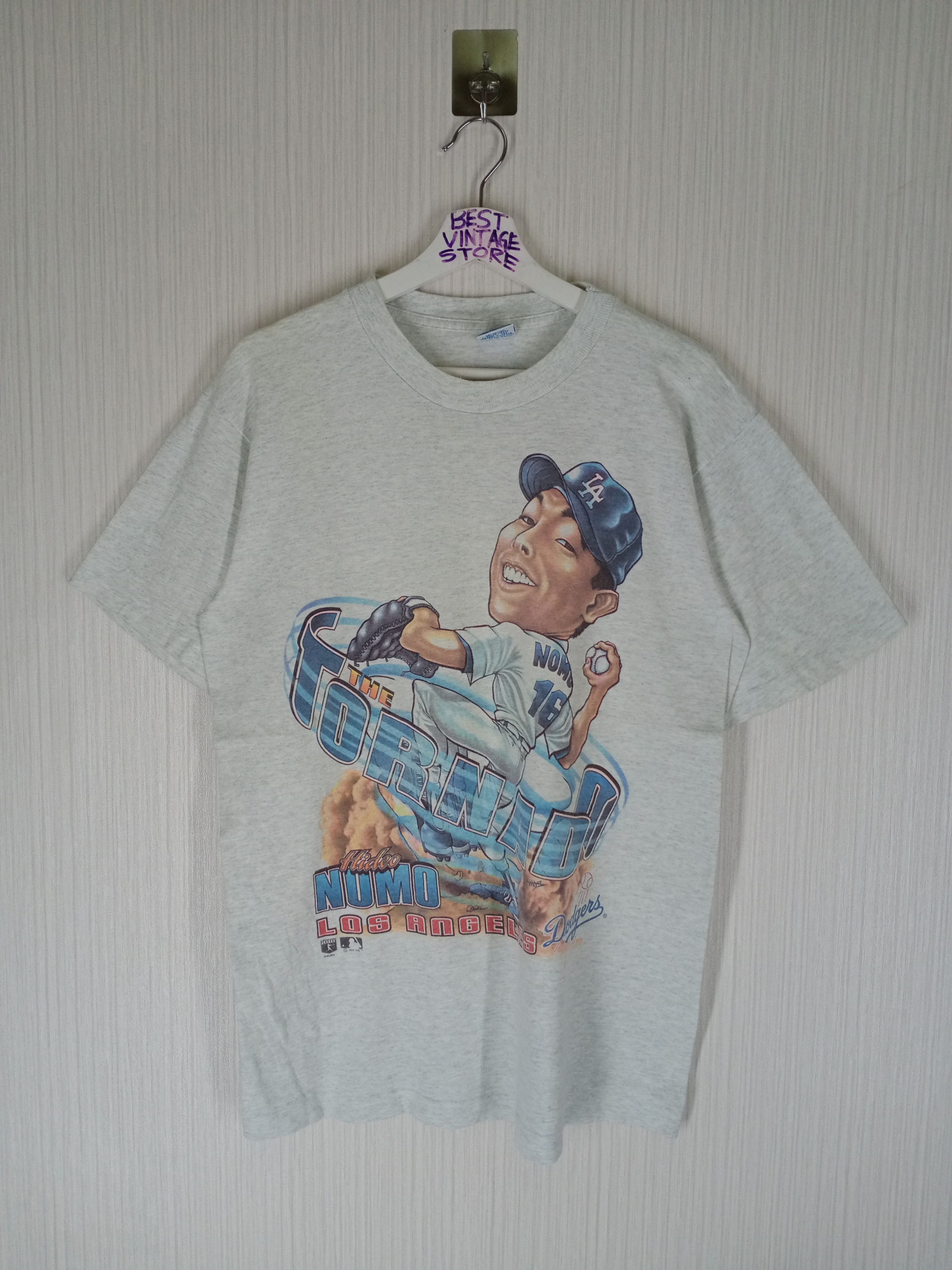 image of Los Angeles Dodgers x Mlb Vintage 90's The Tornado Hideo Nomo Dodgers in No Colour (Size Medium)
