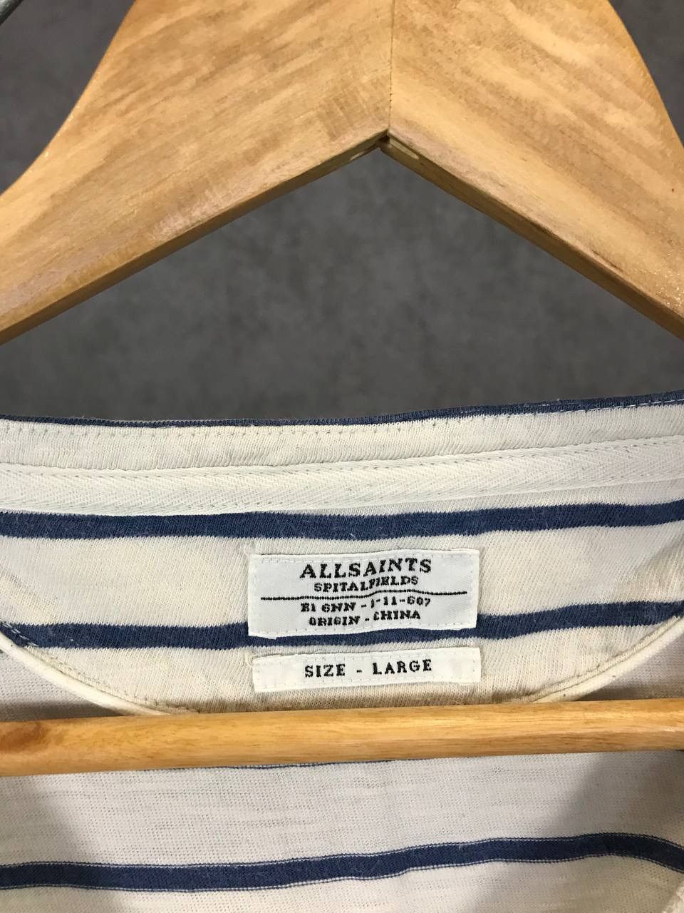Allsaints Allsaints vintage striped streetwear tee Size US L / EU 52-54 / 3 - 4 Thumbnail
