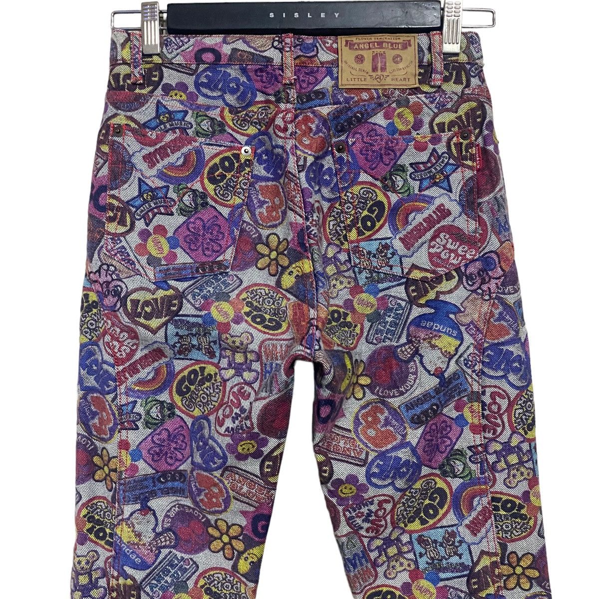 Hysteric Glamour Japanese Brand ANGEL BLUE Denim Flare Jeans All Over Prints Size 27" / US 4 / IT 40 - 8 Thumbnail