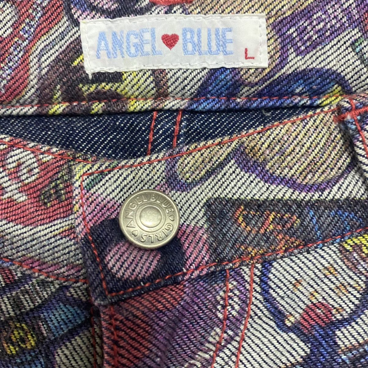 Hysteric Glamour Japanese Brand ANGEL BLUE Denim Flare Jeans All Over Prints Size 27" / US 4 / IT 40 - 12 Thumbnail