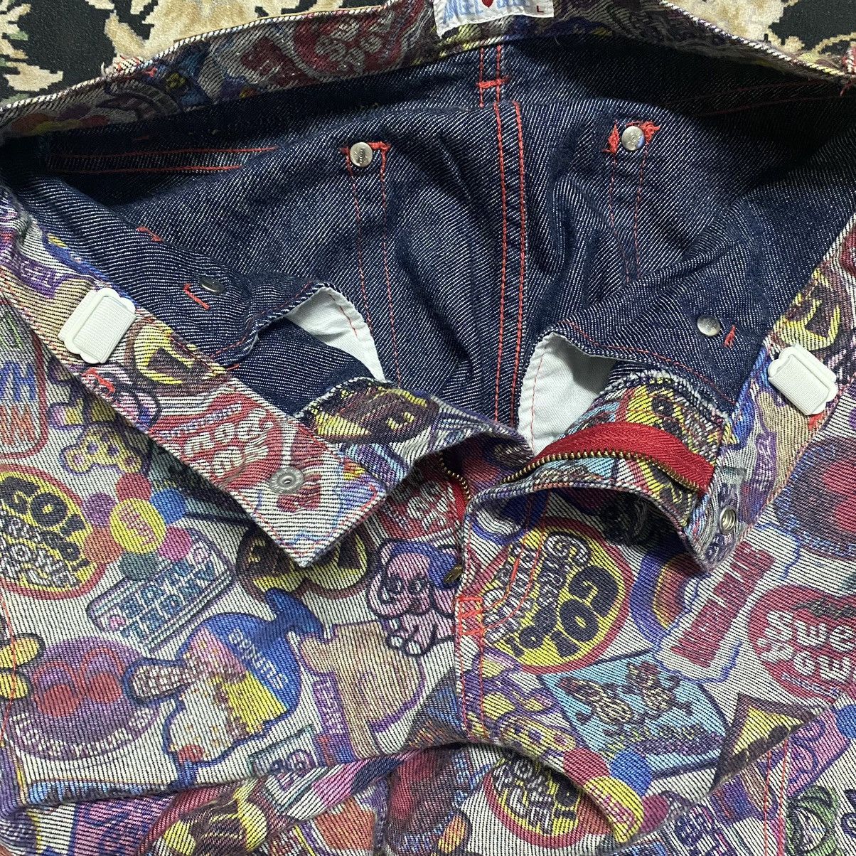 Hysteric Glamour Japanese Brand ANGEL BLUE Denim Flare Jeans All Over Prints Size 27" / US 4 / IT 40 - 14 Thumbnail