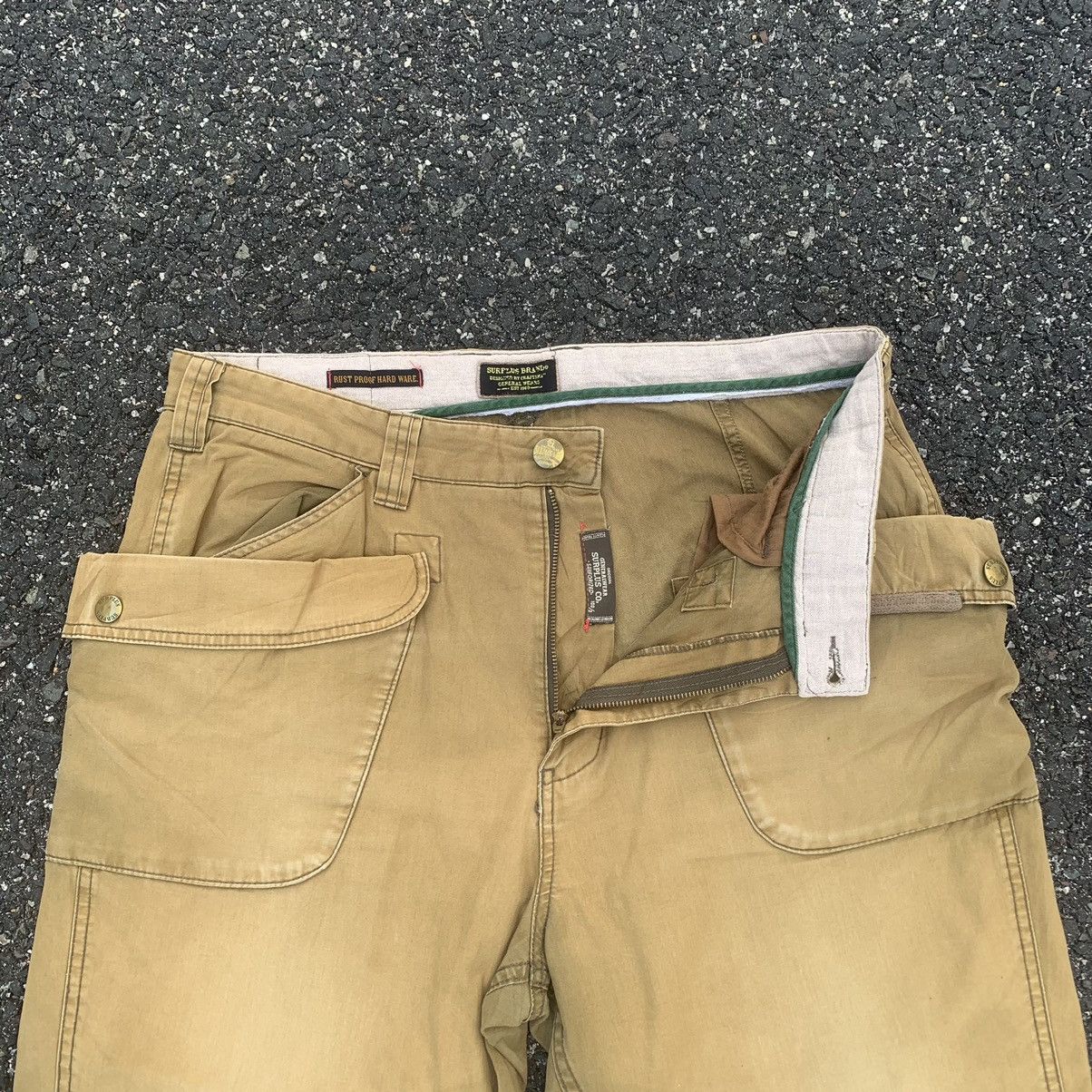 Vintage 8-Pocket Vintage Surplus Big Pocket Cropped Faded Pants Size US 35 - 6 Thumbnail