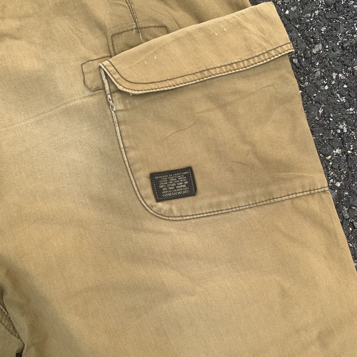 Vintage 8-Pocket Vintage Surplus Big Pocket Cropped Faded Pants Size US 35 - 14 Thumbnail