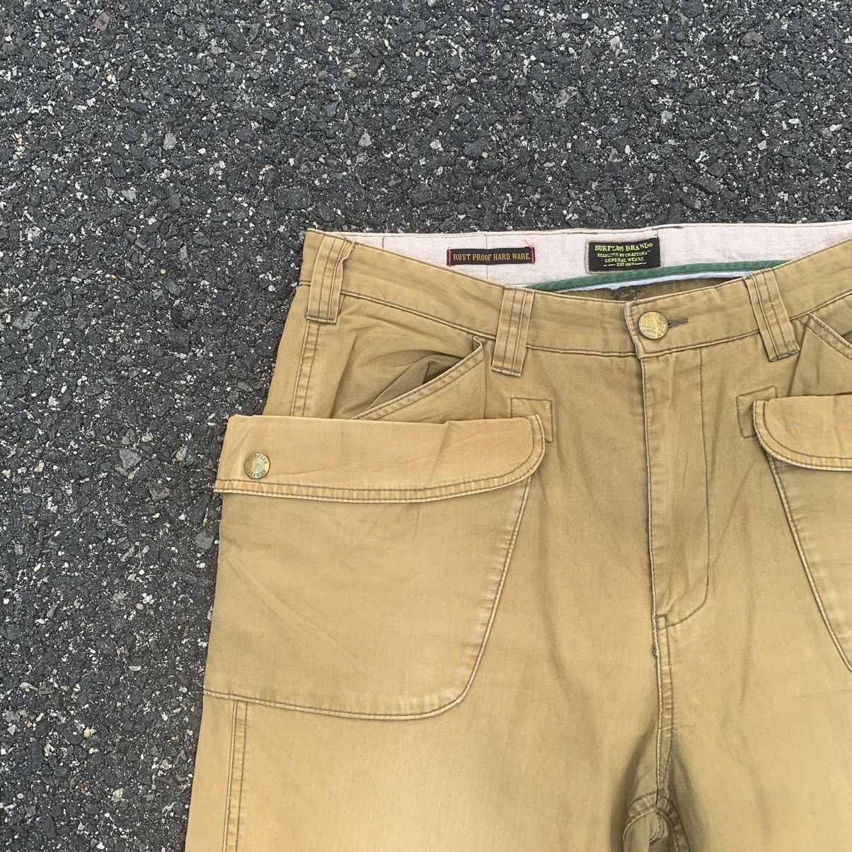 Vintage 8-Pocket Vintage Surplus Big Pocket Cropped Faded Pants Size US 35 - 3 Thumbnail