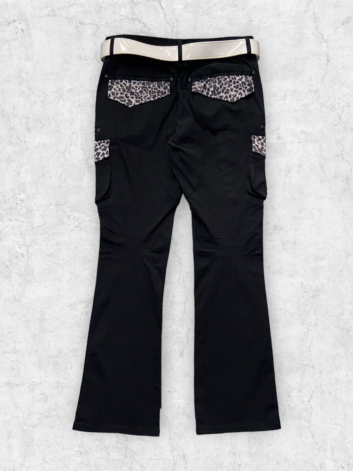 Vintage RHJ Japan Hybrid Leopard Printed Flared Cargo Pants