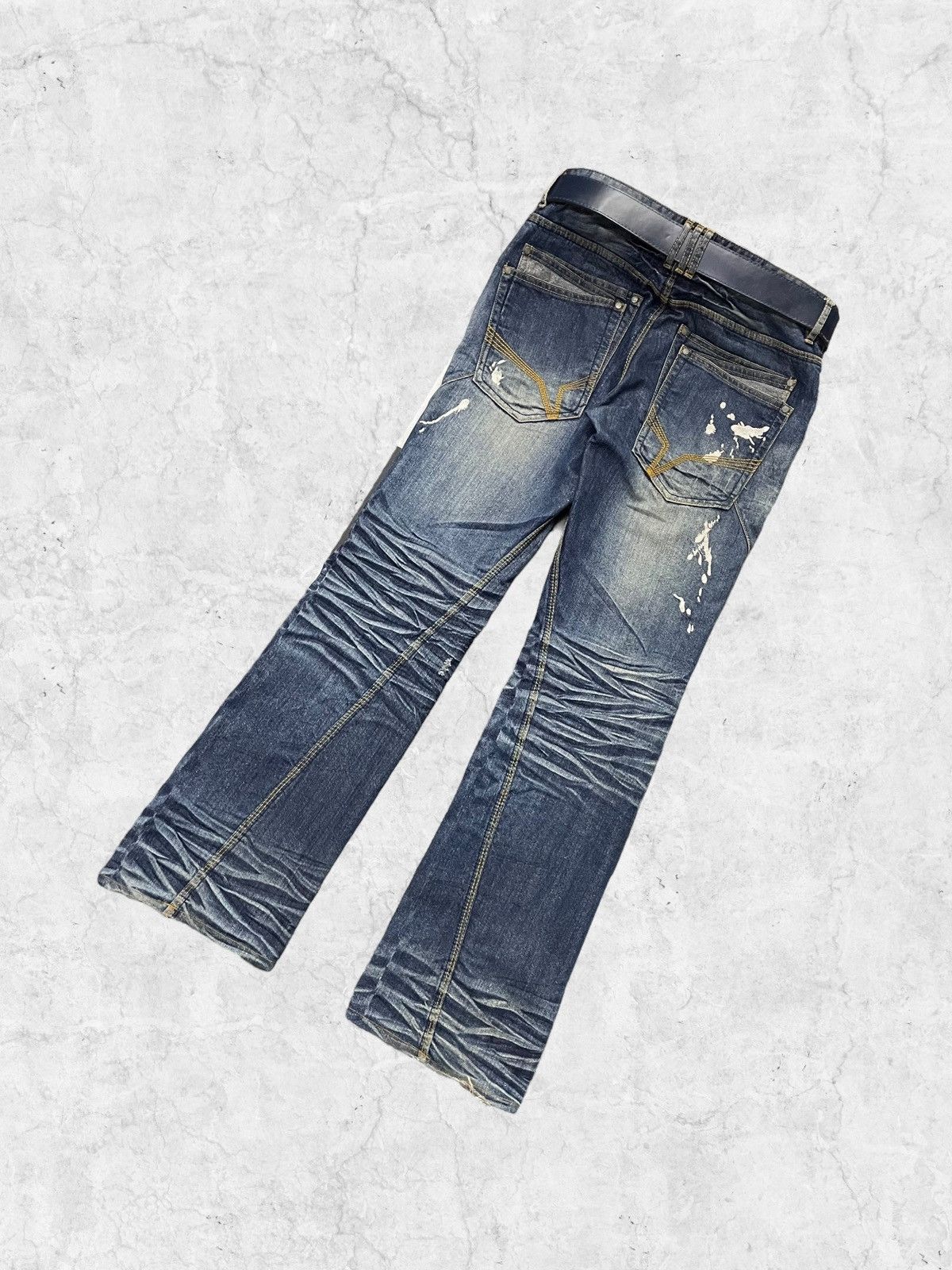 HIDEAWAYS × Hysteric Glamour × Japanese Brand Vintage Hideaways Nicole Splash With Leather Vintage Belt Size US 30 / EU 46 - 10 Thumbnail