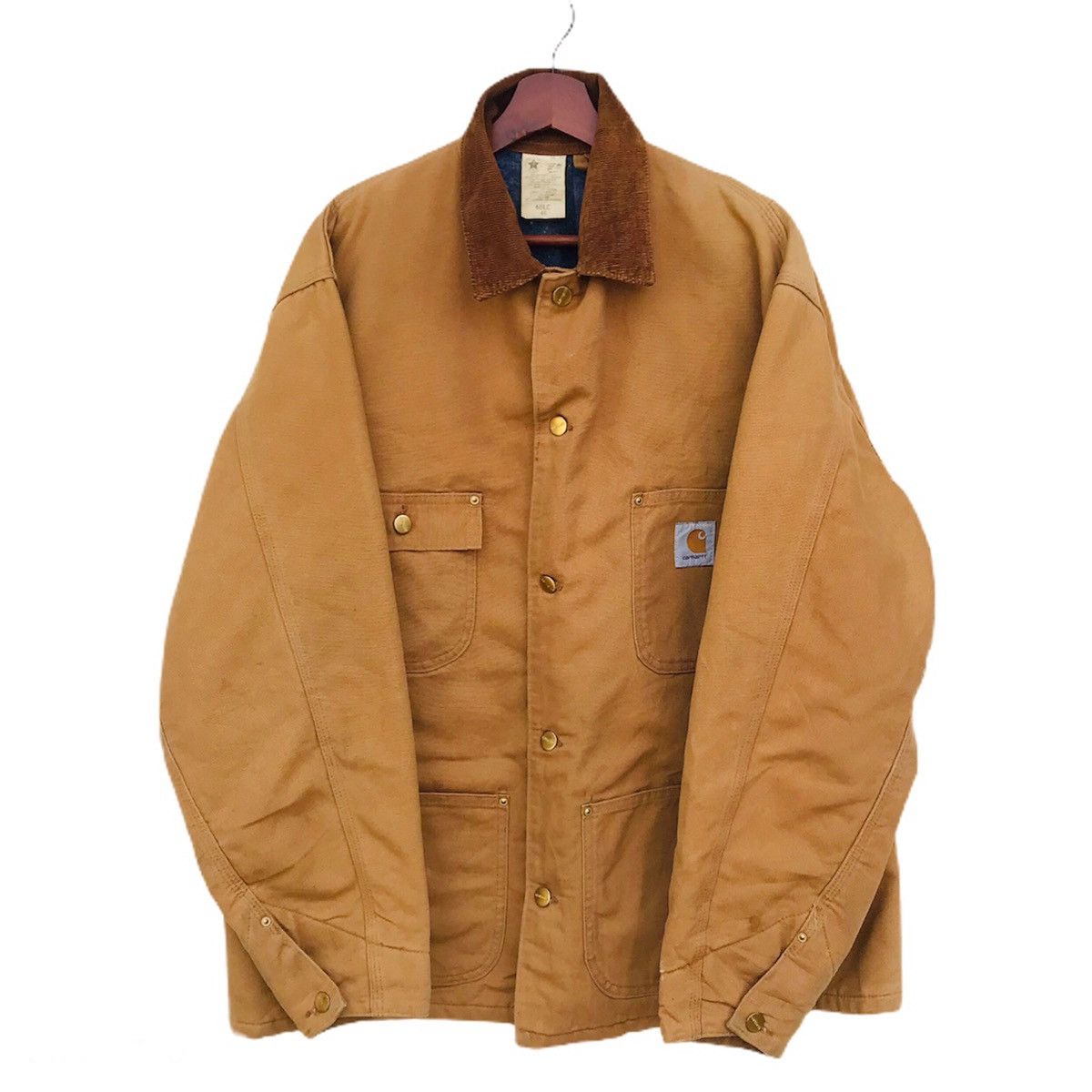 image of Carhartt Vintage 80's Carhatt Blankett Brown Duck Chore Jacket 4Pocket, Men's (Size XL)