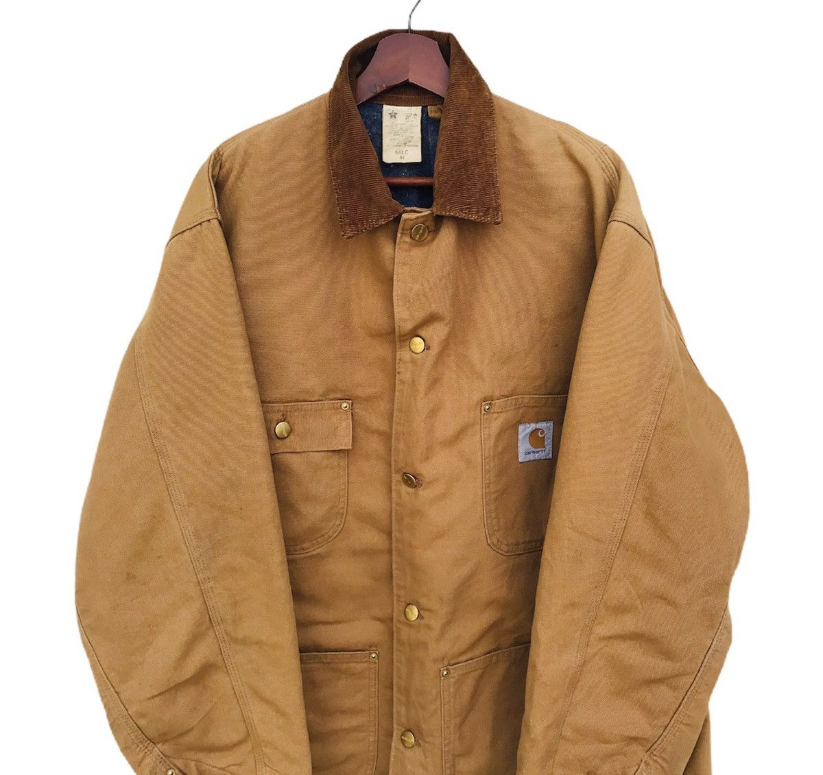 Carhartt Vintage 80s Carhatt blankett brown duck chore jacket 4pocket Size US XL / EU 56 / 4 - 4 Thumbnail