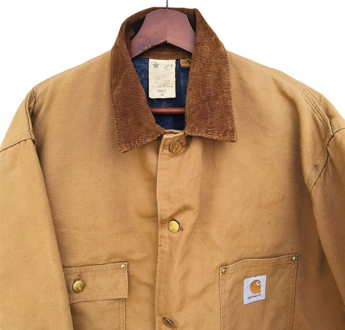 Carhartt Vintage 80s Carhatt blankett brown duck chore jacket 4pocket Size US XL / EU 56 / 4 - 7 Thumbnail