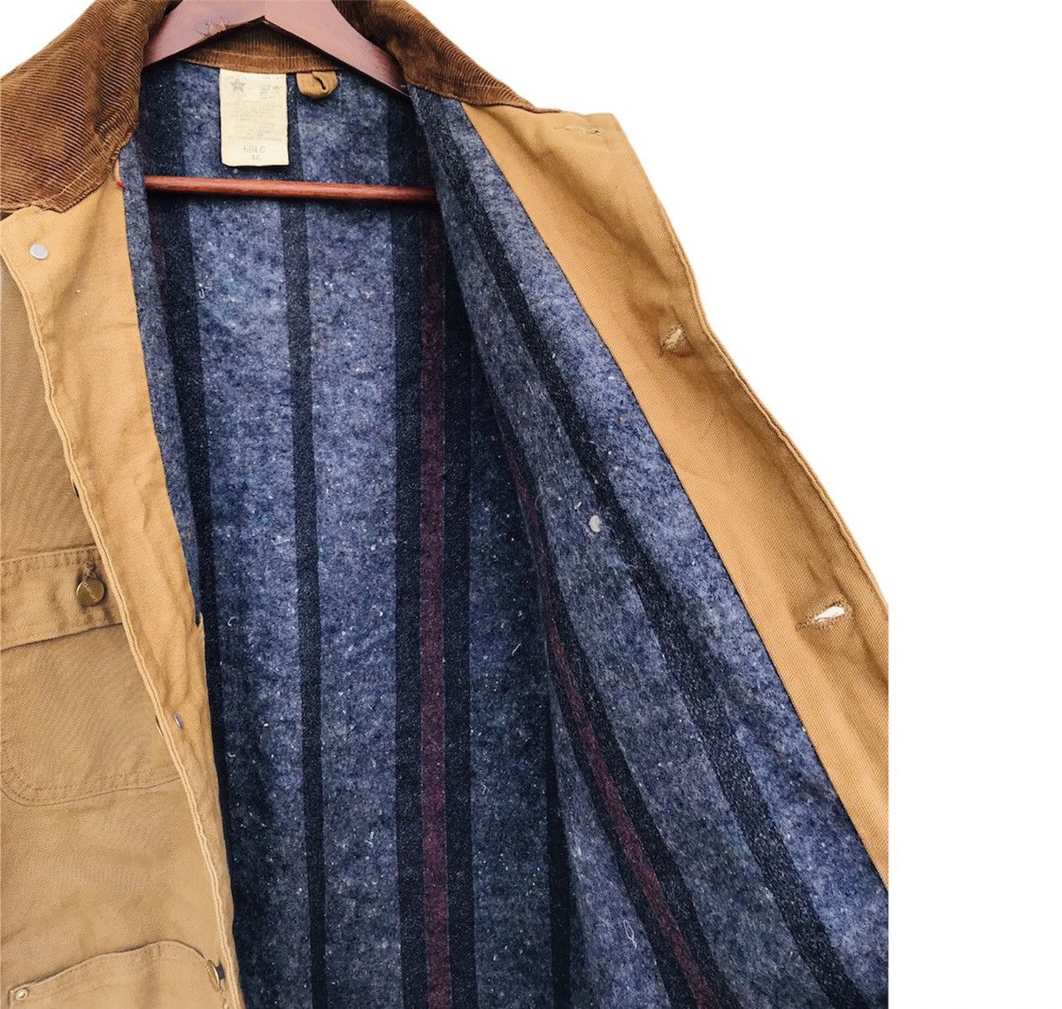 Carhartt Vintage 80s Carhatt blankett brown duck chore jacket 4pocket Size US XL / EU 56 / 4 - 11 Thumbnail