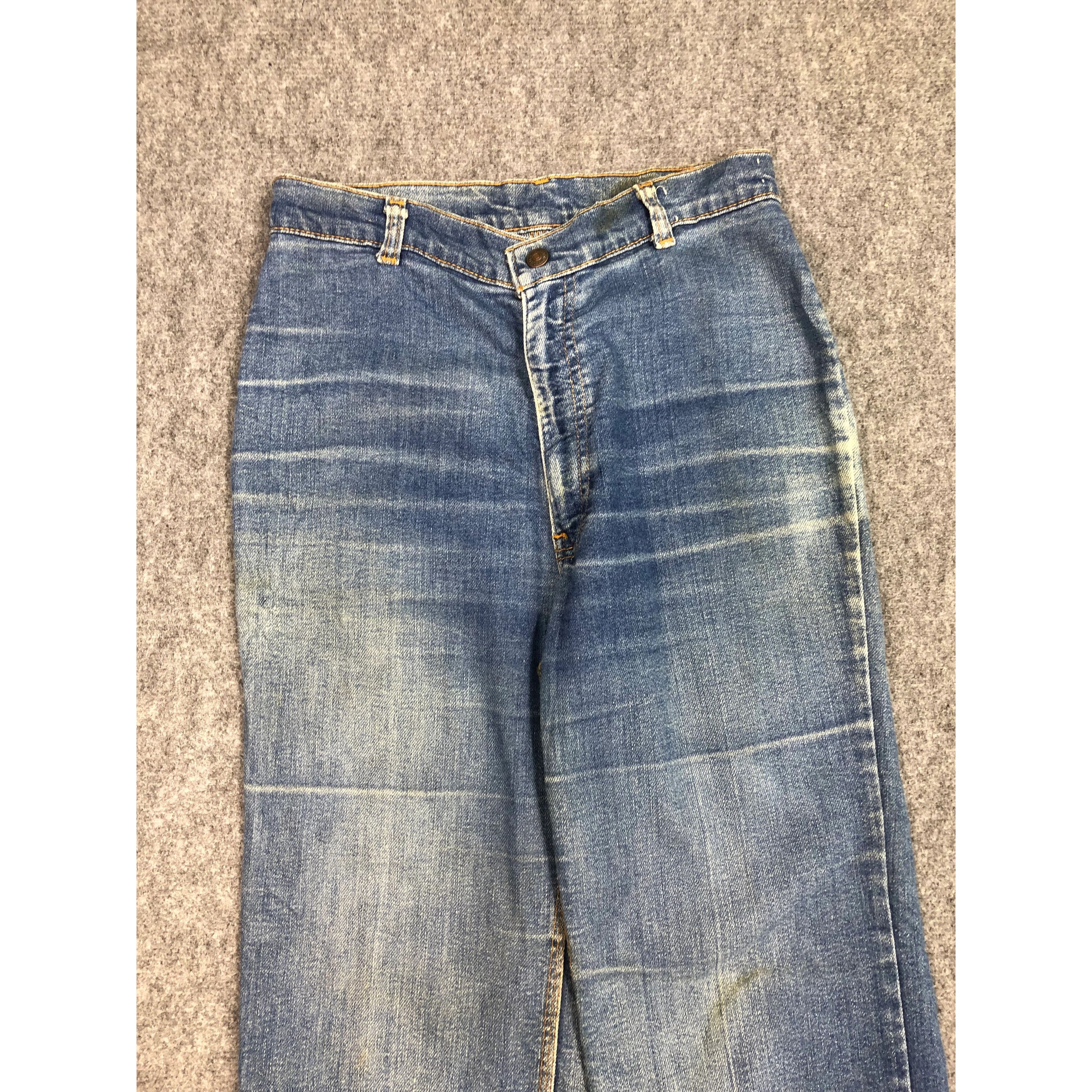 Levi's Vintage 80s Levis 517 Talon 42 Orange Tab Flare Jeans DP0201 Size US 27 - 3 Thumbnail