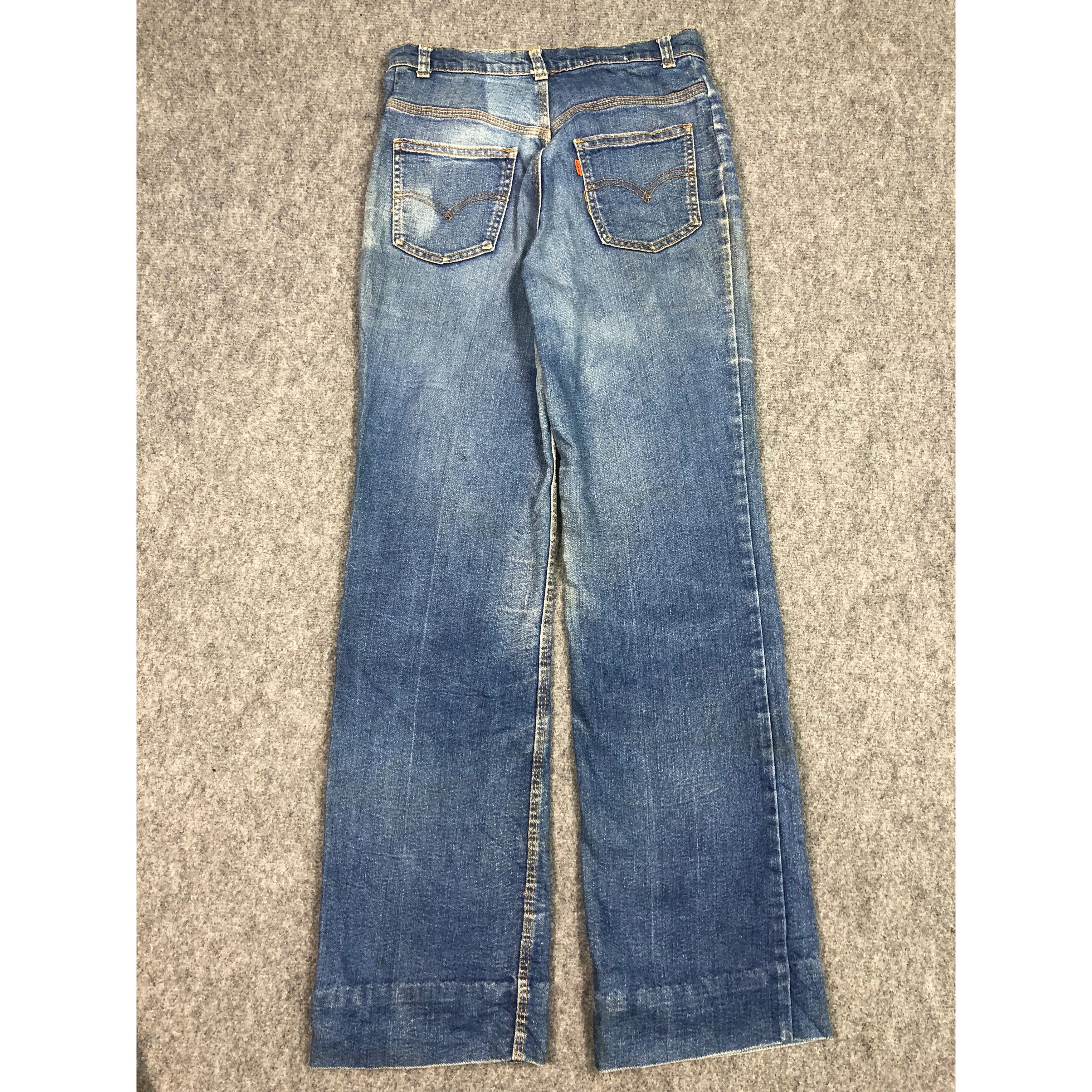 Levi's Vintage 80s Levis 517 Talon 42 Orange Tab Flare Jeans DP0201 Size US 27 - 2 Thumbnail