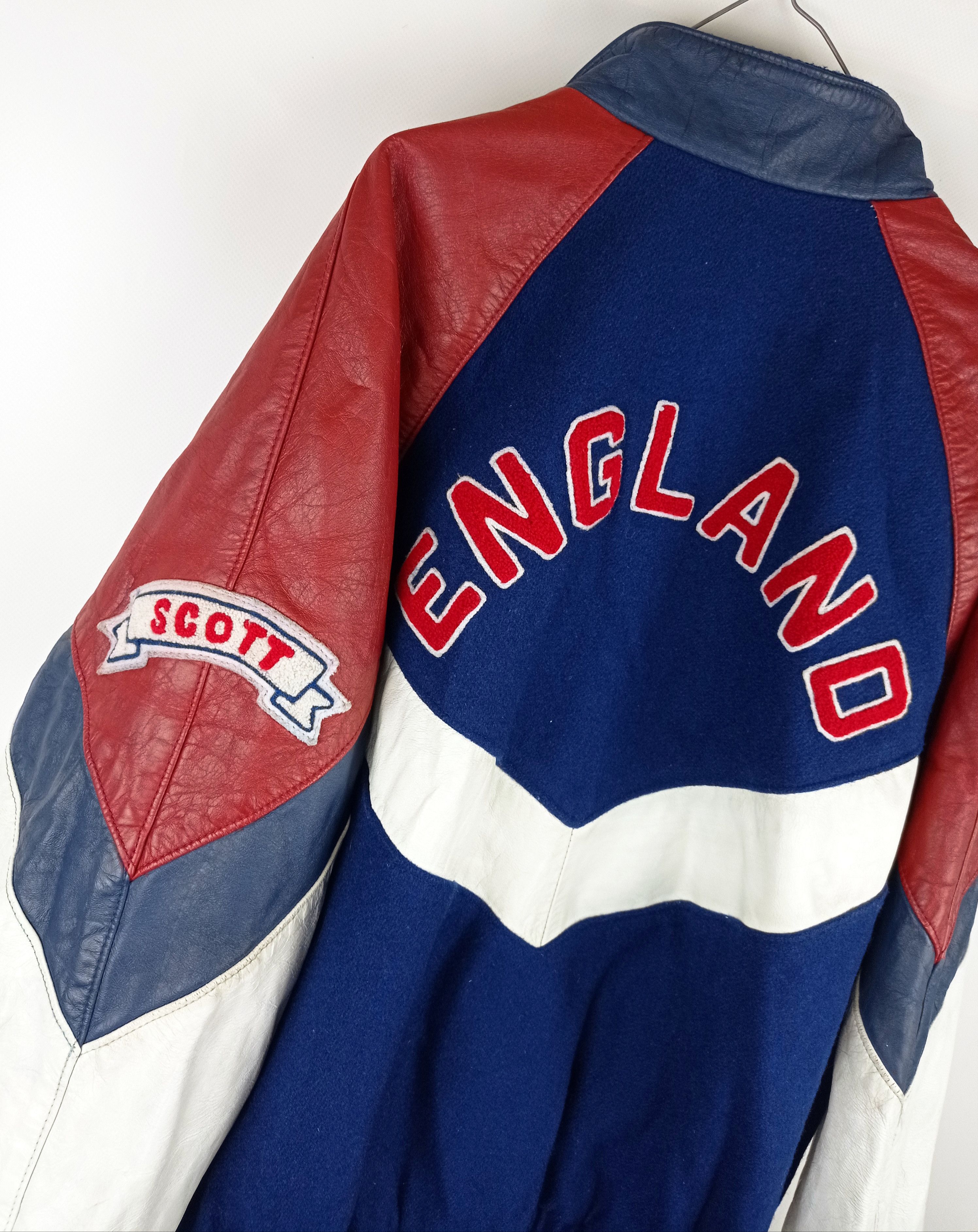 Japanese Brand 90s Vintage Scott English Hockey Varsity Leather Jacket Size US L / EU 52-54 / 3 - 3 Thumbnail