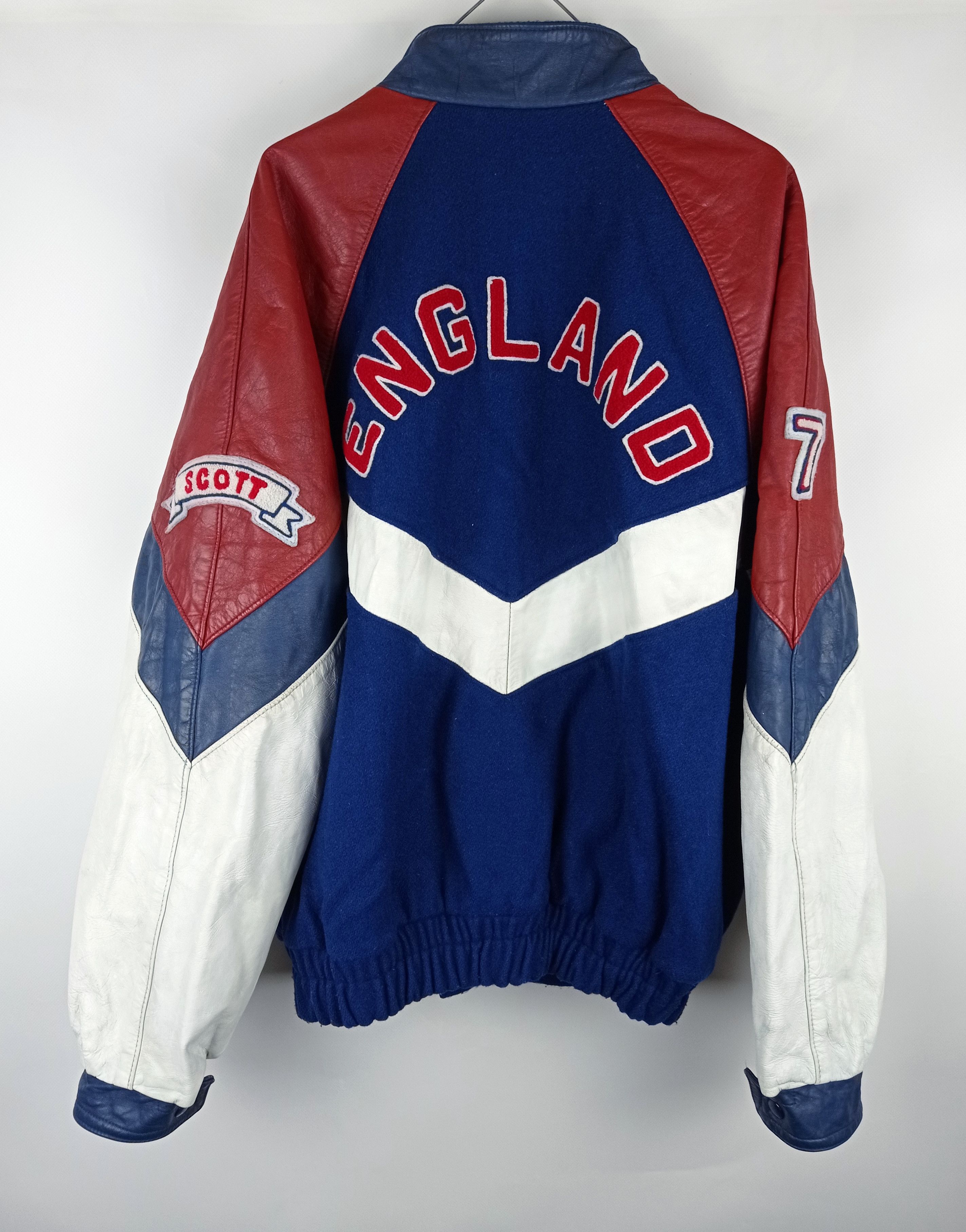 Japanese Brand 90s Vintage Scott English Hockey Varsity Leather Jacket Size US L / EU 52-54 / 3 - 1 Thumbnail