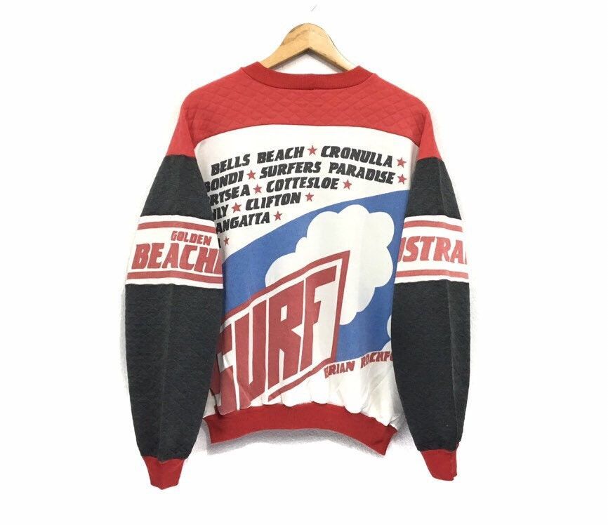 Vintage Vintage Australia Surf Over Print Sweatshirt Size US M / EU 48-50 / 2 - 2 Thumbnail