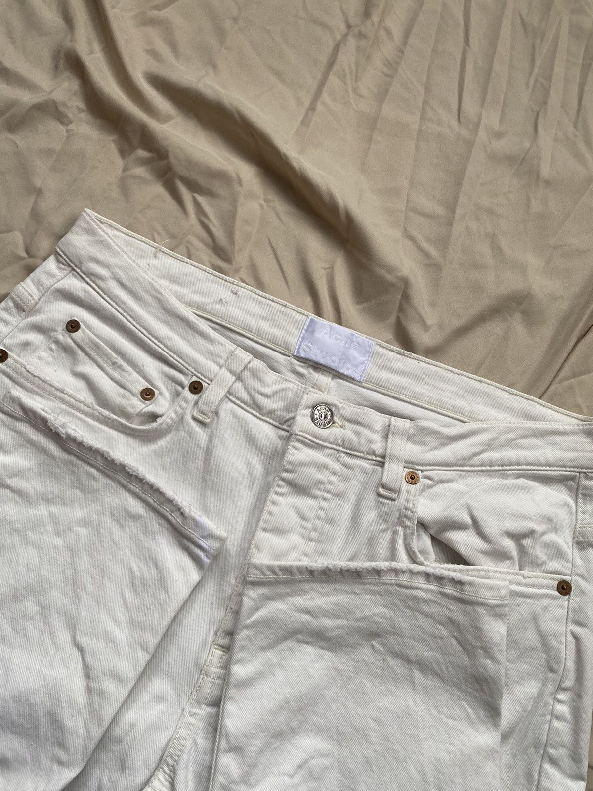 Acne Studios White Straight Fit Denim Size US 32 / EU 48 - 5 Thumbnail