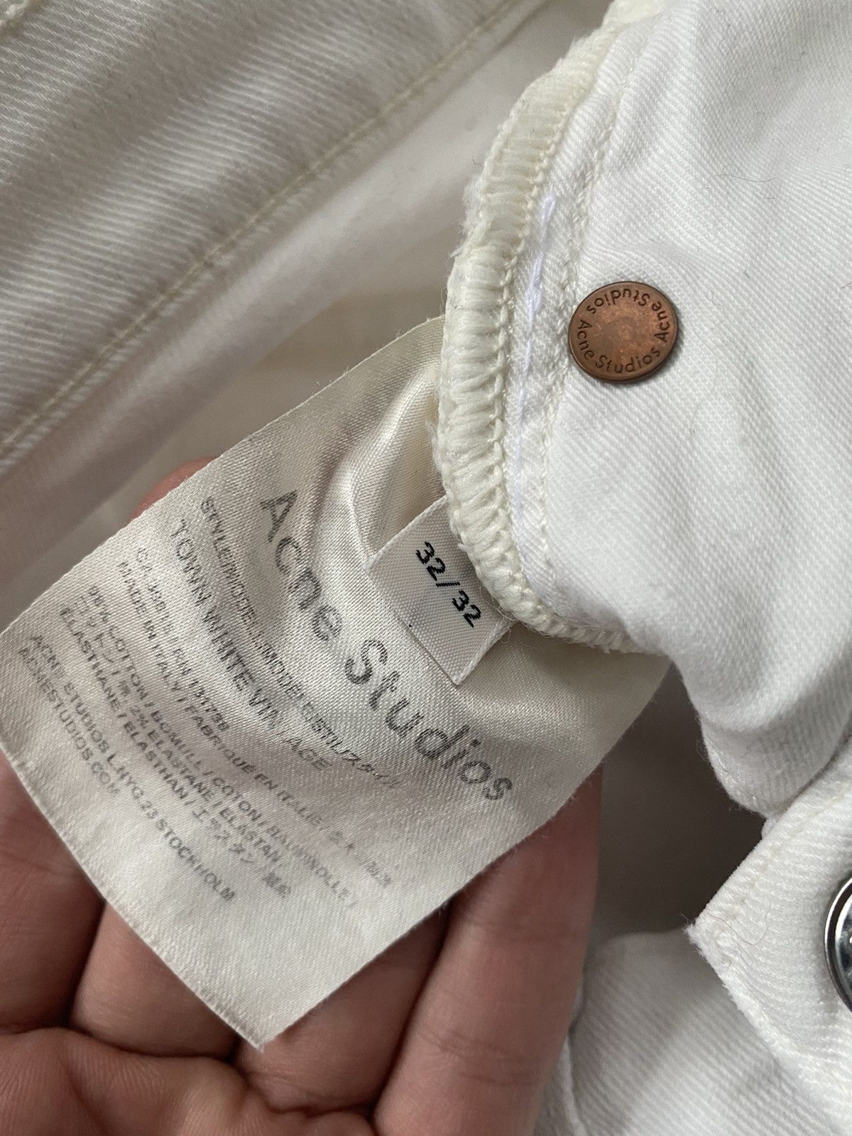Acne Studios White Straight Fit Denim Size US 32 / EU 48 - 6 Thumbnail