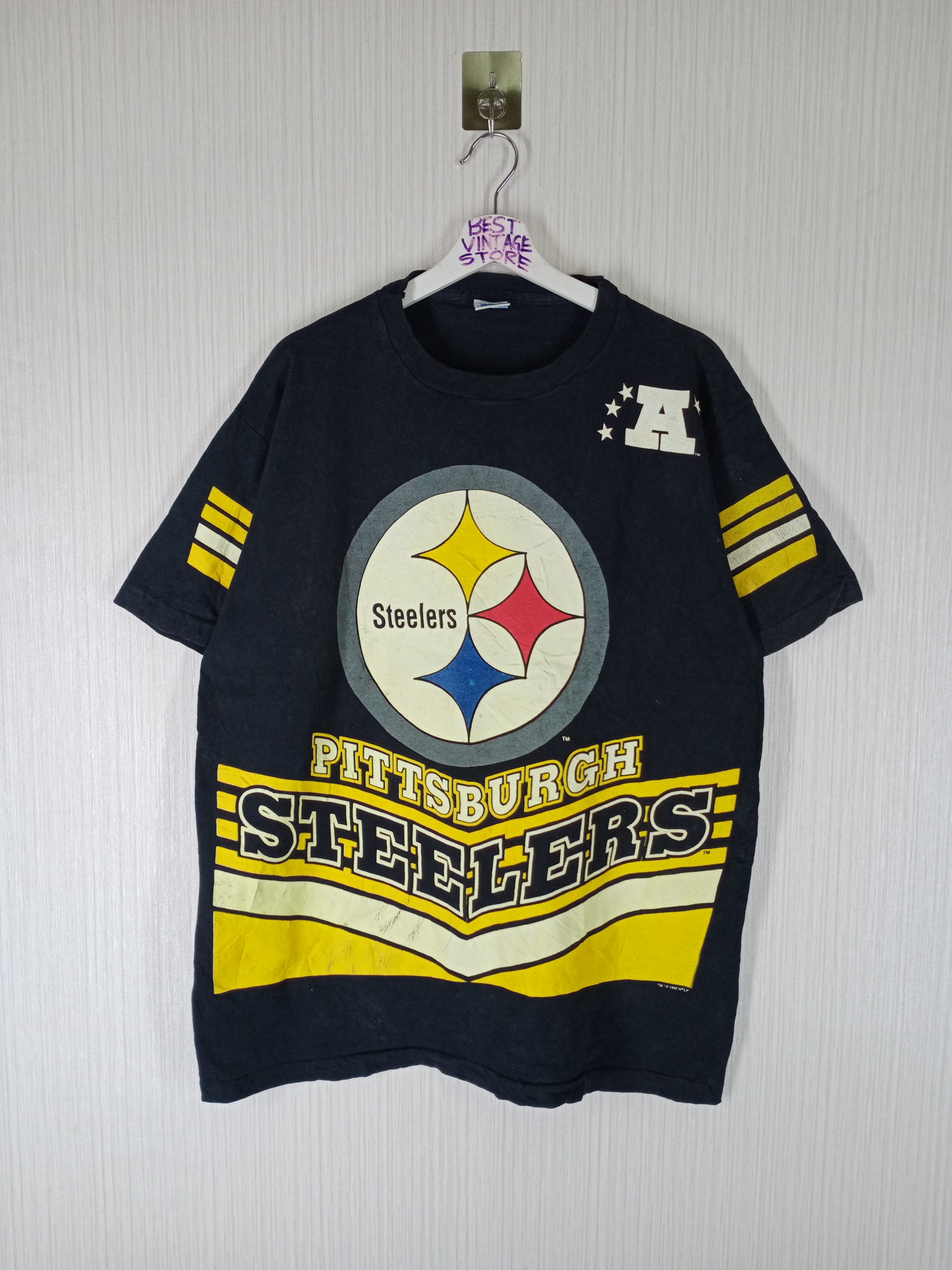 NFL Vintage 1995 Pittsburgh Steelers T-Shirt Size US L / EU 52-54 / 3 - 1 Thumbnail