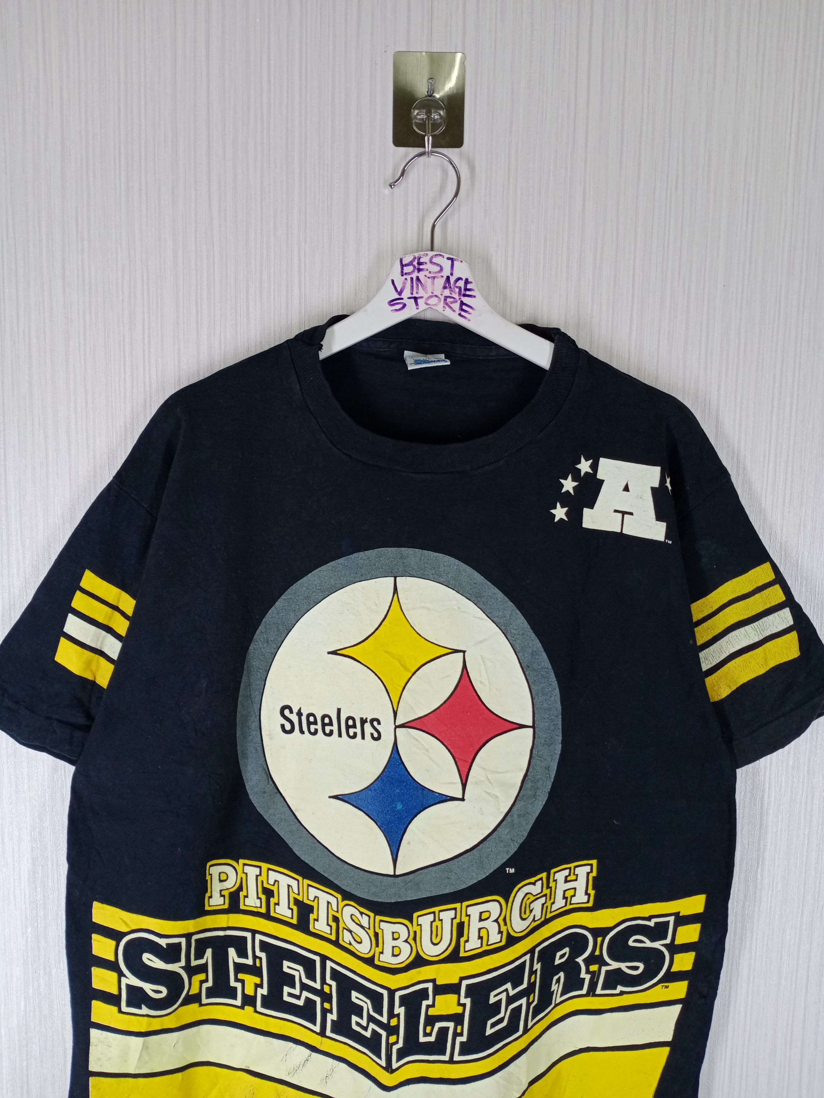 NFL Vintage 1995 Pittsburgh Steelers T-Shirt Size US L / EU 52-54 / 3 - 6 Thumbnail