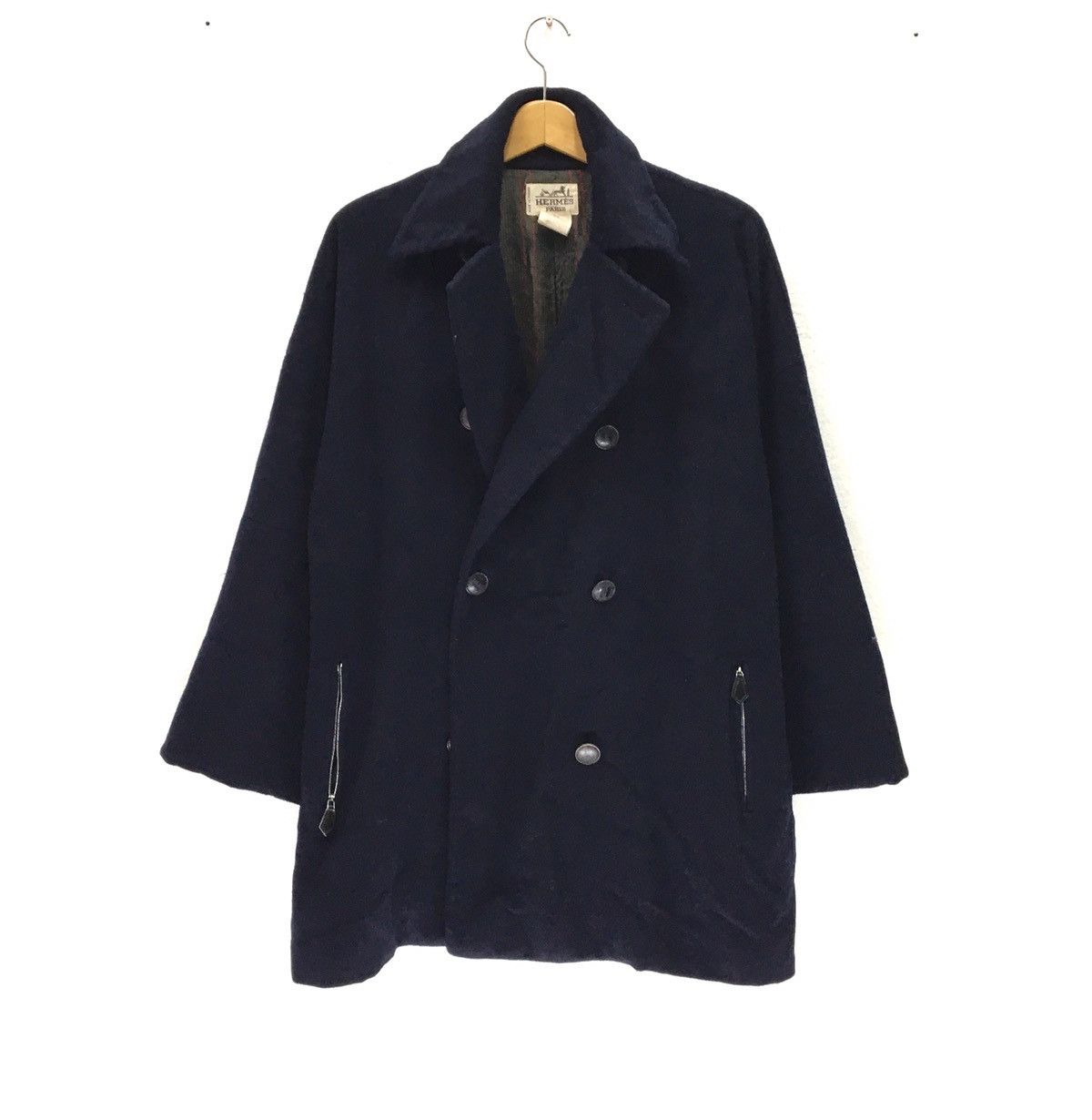 Hermes Vintage HERMES PARIS Cashmere Wool Coat Size US M / EU 48-50 / 2 - 1 Thumbnail