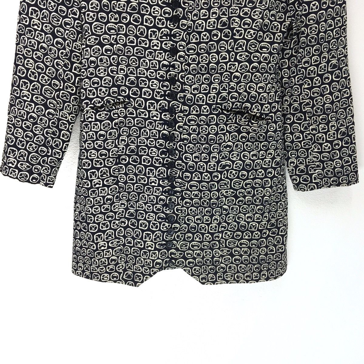 Designer × Japanese Brand NORMA KAMALI Full Print Tweed Coat Jacket Size US XS / EU 42 / 0 - 7 Thumbnail