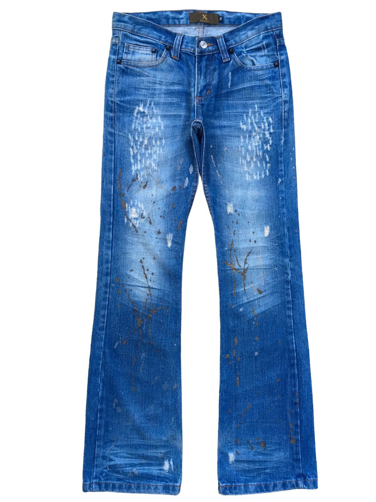 If Six Was Nine Rare Vintage Japanese Brand XFrm Flared Jeans 2000s Size US 29 - 1 Thumbnail