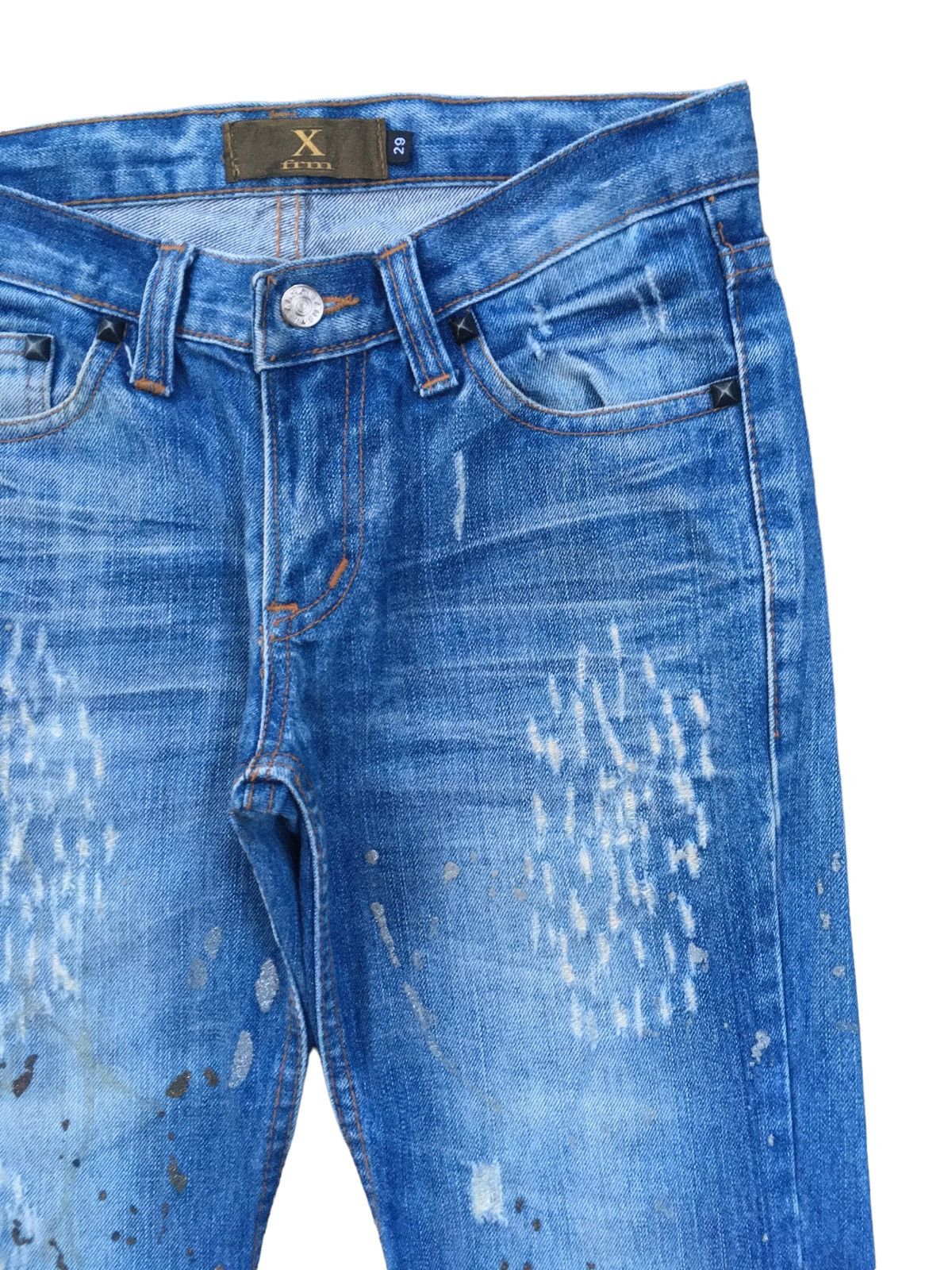 If Six Was Nine Rare Vintage Japanese Brand XFrm Flared Jeans 2000s Size US 29 - 4 Thumbnail