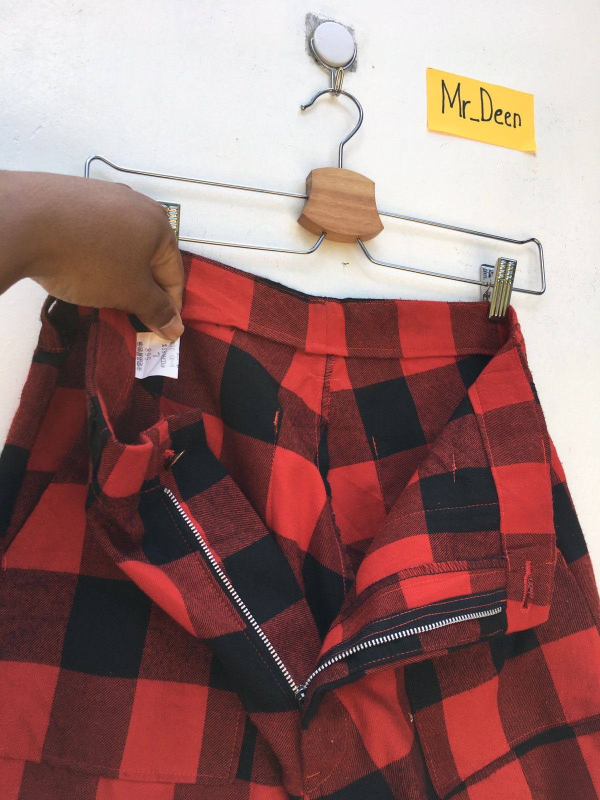 Very Rare Japanese Brand Tartan Plaid Checked Punk Style
