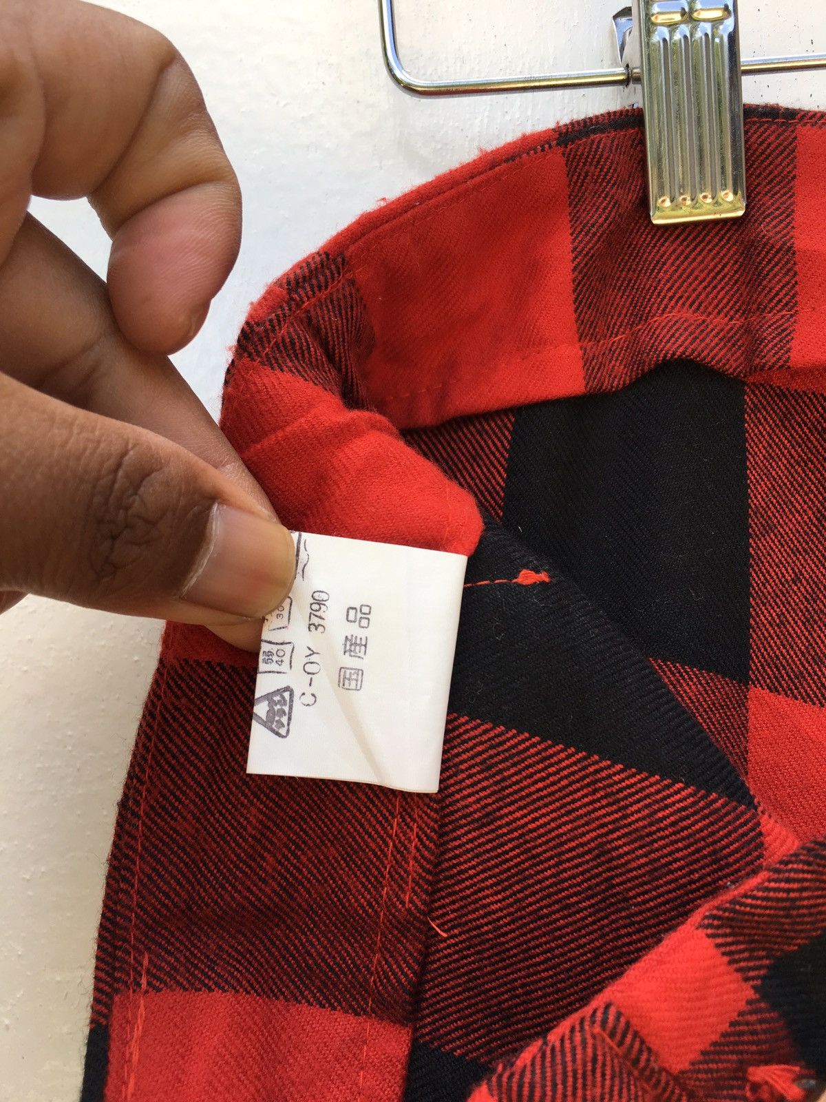 Very Rare Japanese Brand Tartan Plaid Checked Punk Style