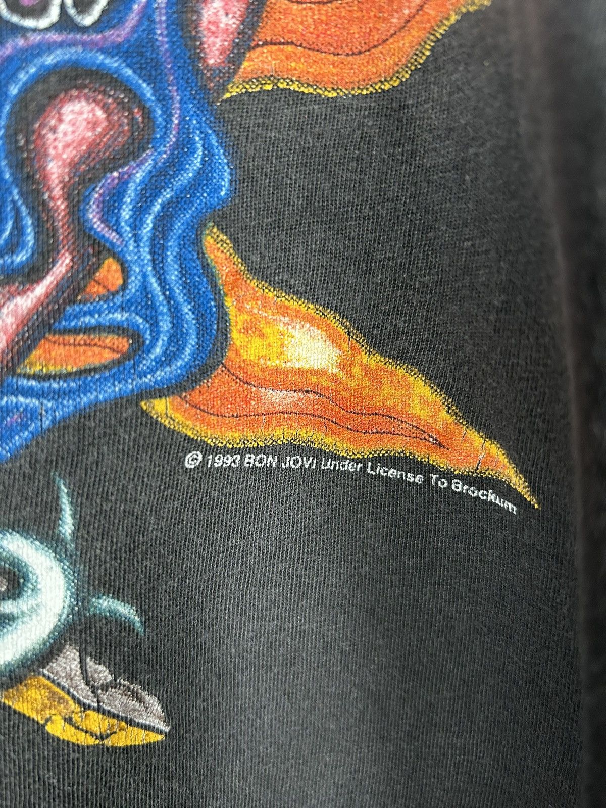 Band Tees Vintage 1993 Bon Jovi rock Band Tee Tour 90s Washed Rare Size US L / EU 52-54 / 3 - 7 Thumbnail