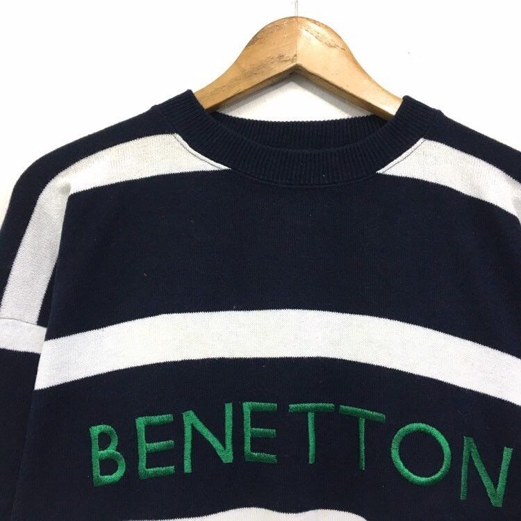 Benetton × United Colors Of Benetton BENETTON Stripe Sweatshirt Size US M / EU 48-50 / 2 - 6 Thumbnail